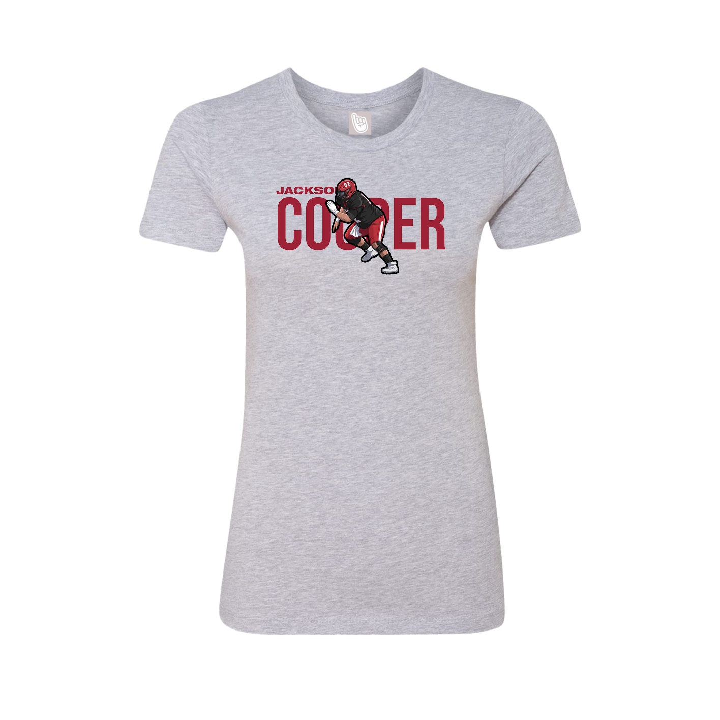 Fitted Women's Tee — Player Name in Grey