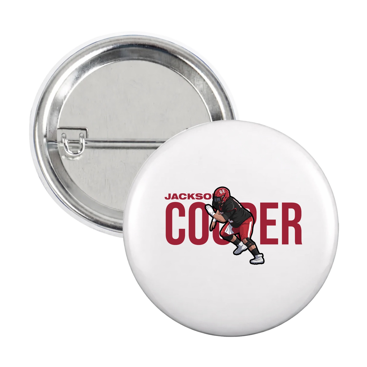 Game Day Button — Player Name in White