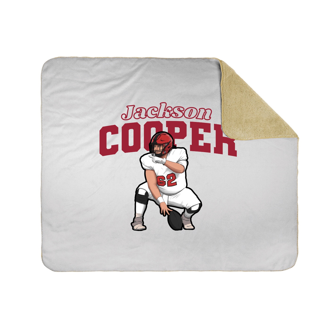 Throw Blanket — Name Arch in White