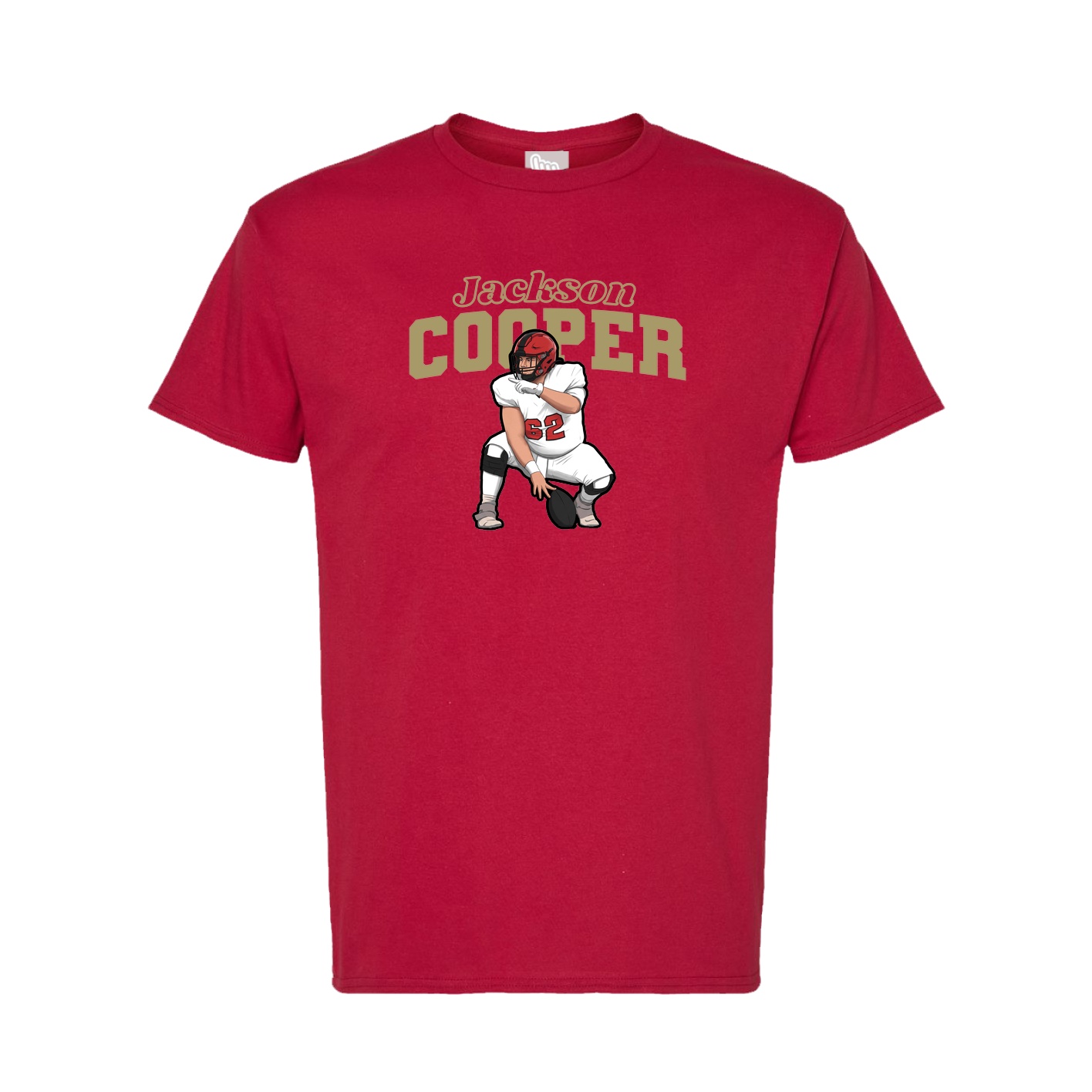 Tee — Name Arch in Crimson
