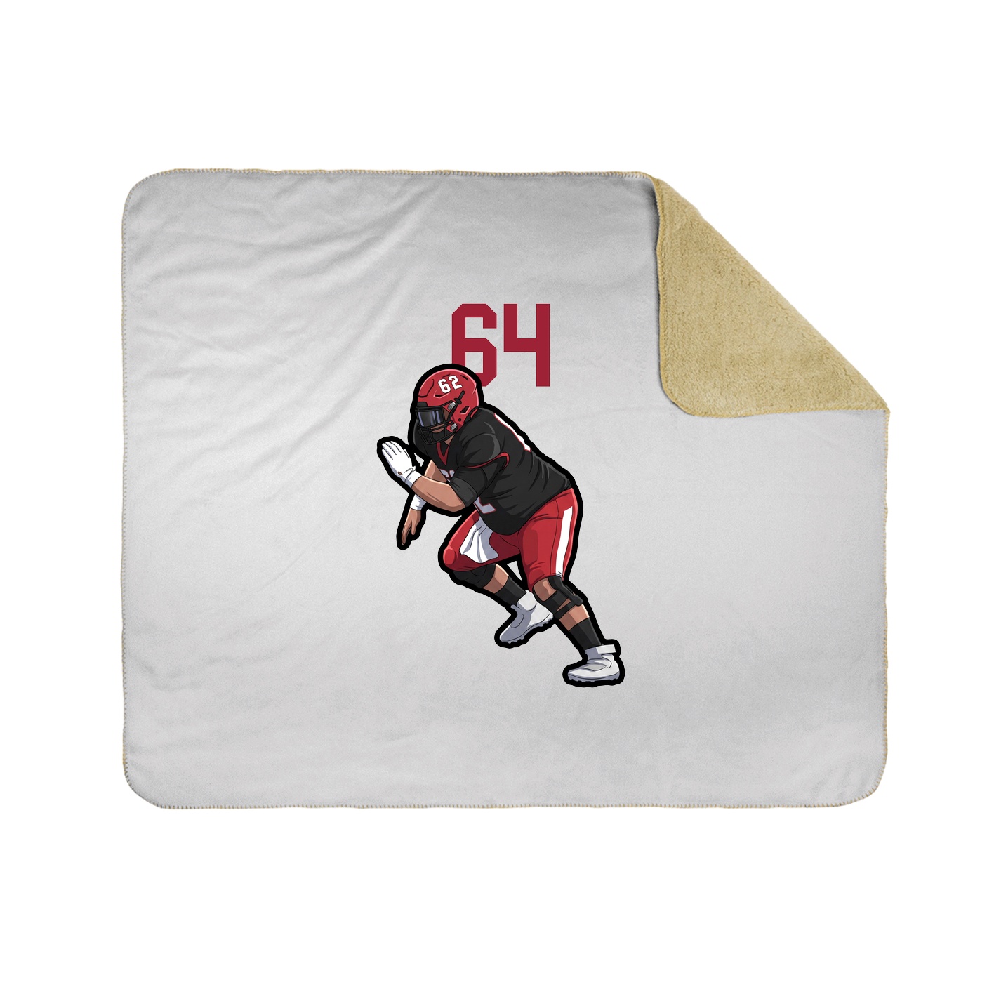 Throw Blanket — Number Top in White