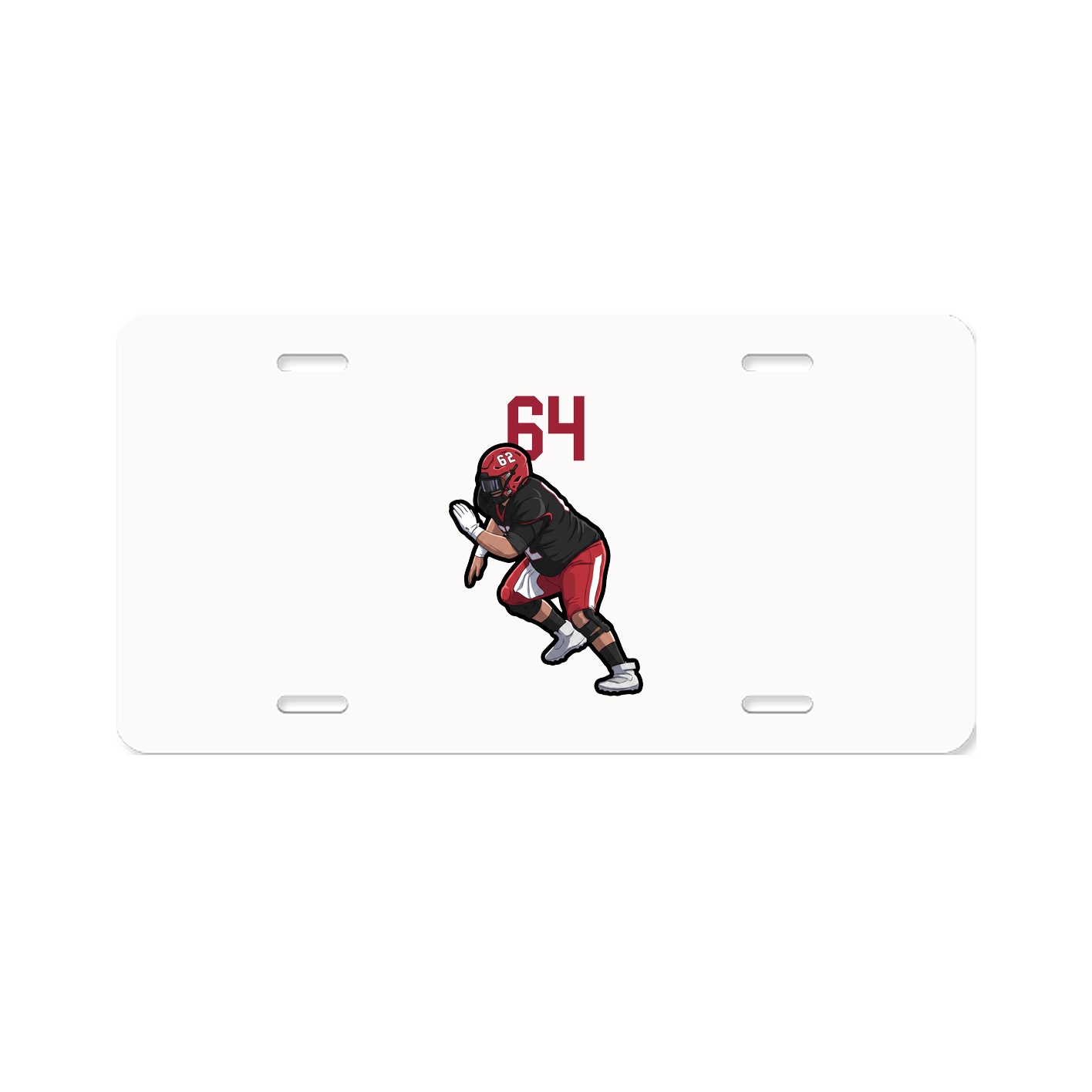 License Plate — Number Top in Classic