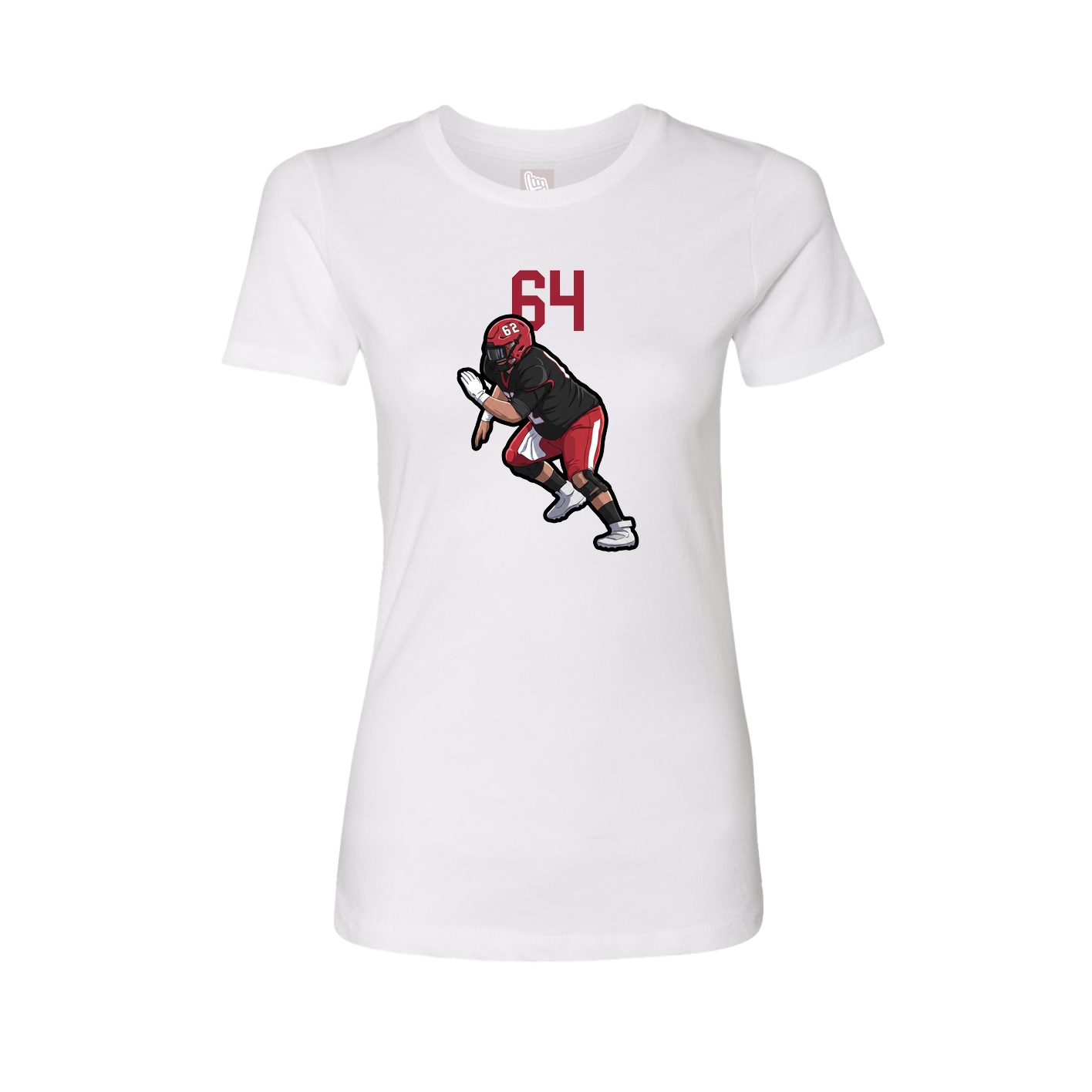 Fitted Women's Tee — Number Top in White