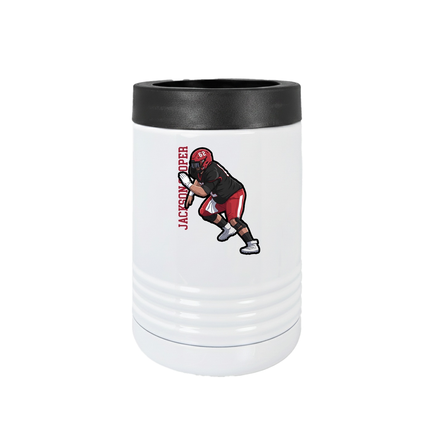 Beverage Holder — Name Vertical in White