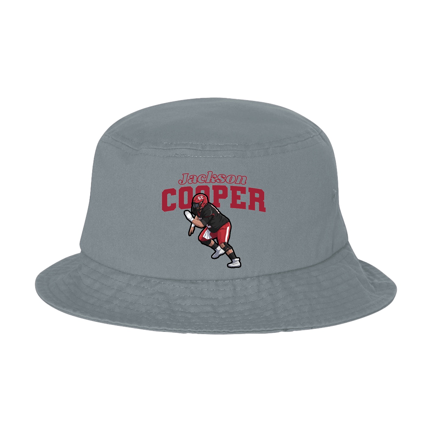 Bucket Cap — Name Arch in Grey