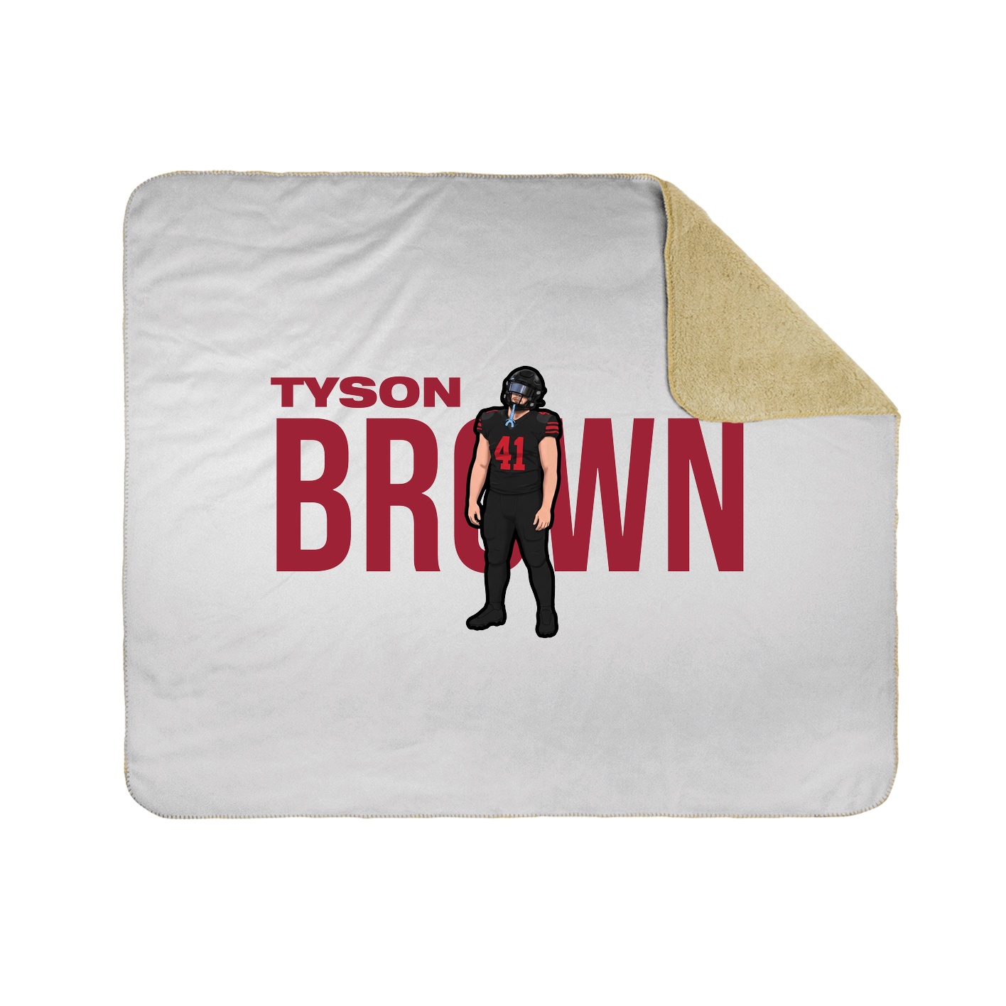 Throw Blanket — Player Name in White