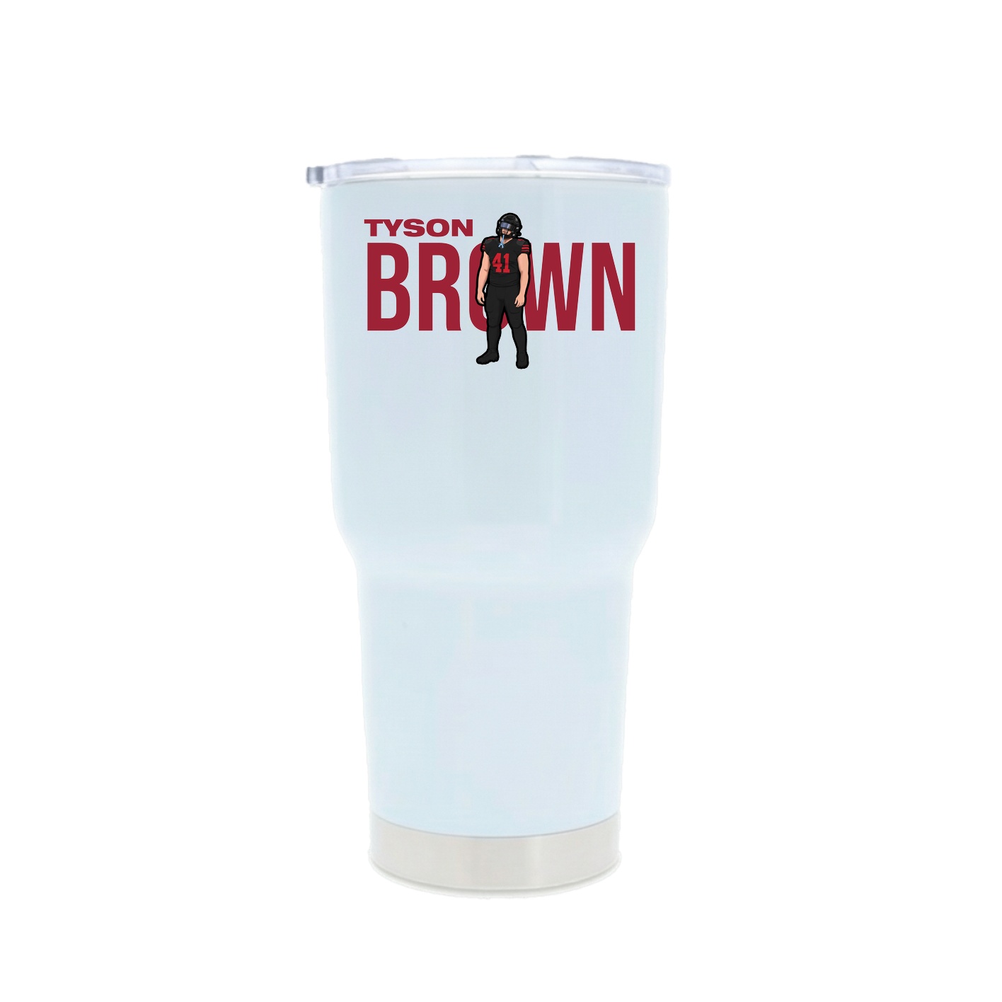 30oz Stainless Steel Tumbler — Player Name in White