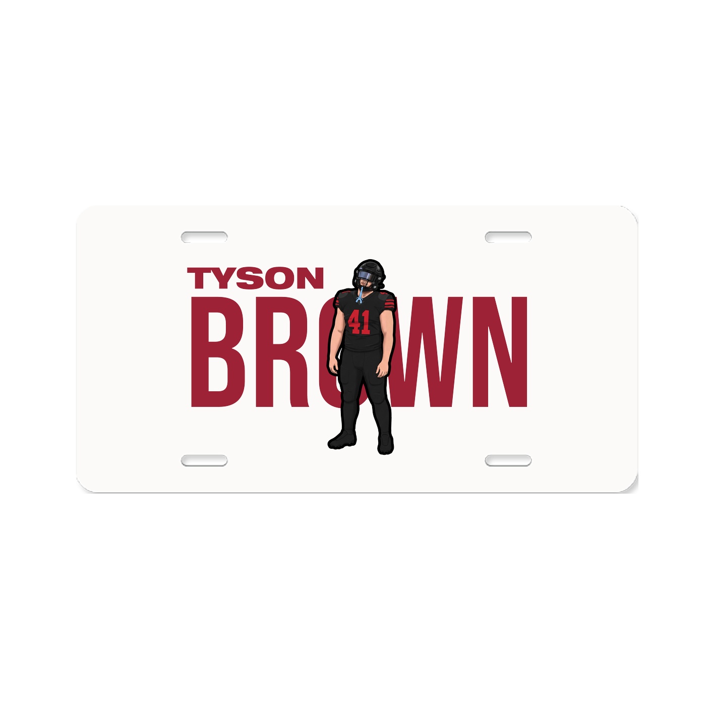 License Plate — Player Name in Classic