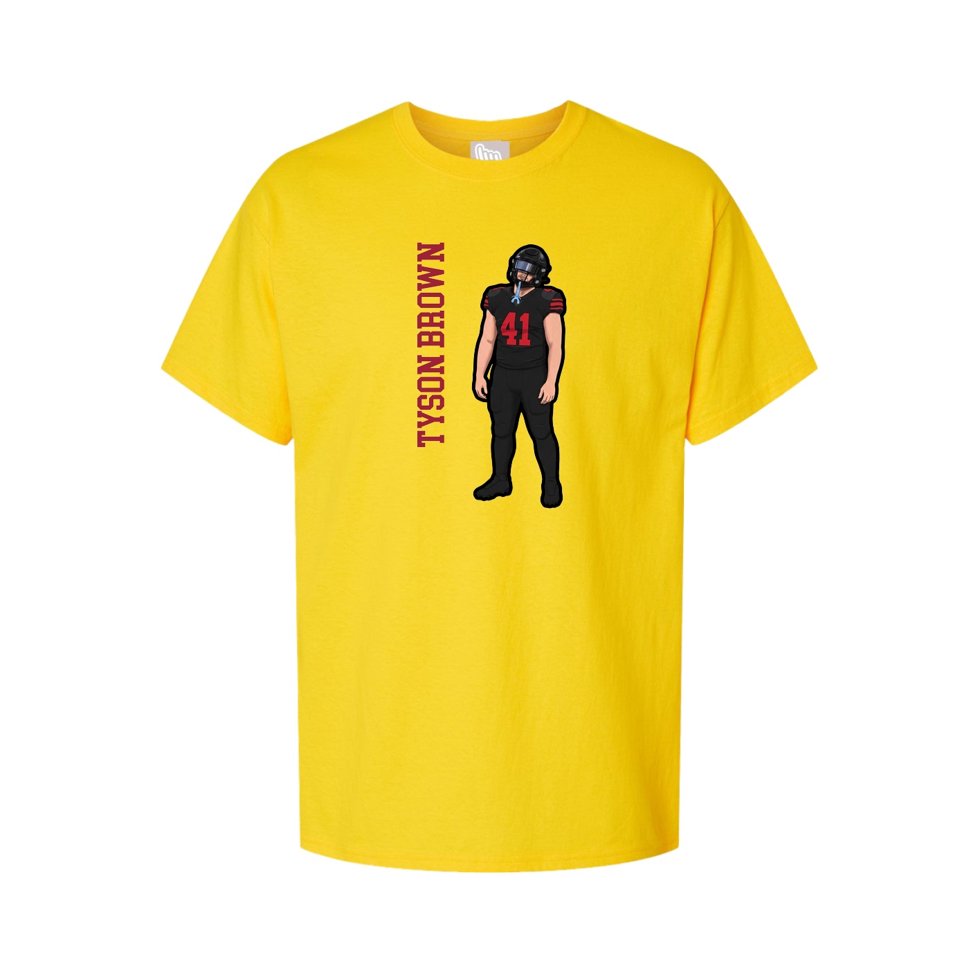 Tee — Name Vertical in Gold
