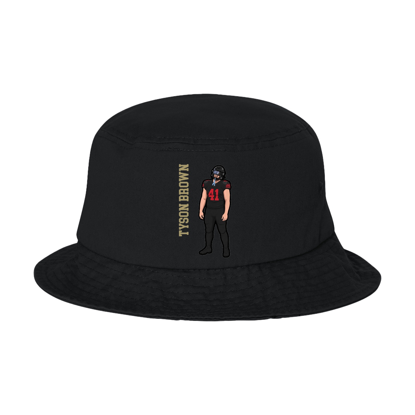 Bucket Cap — Name Vertical in Black