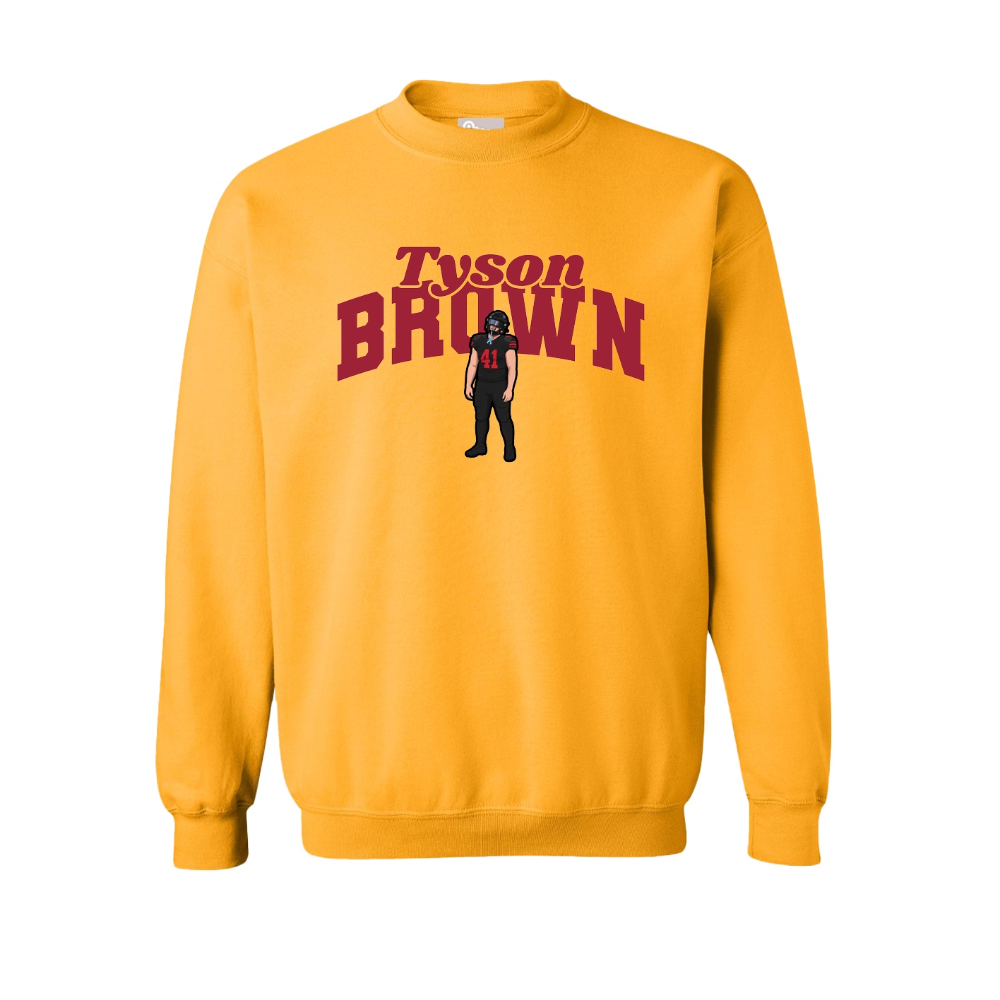 Fleece Crew — Signature Arch in Gold
