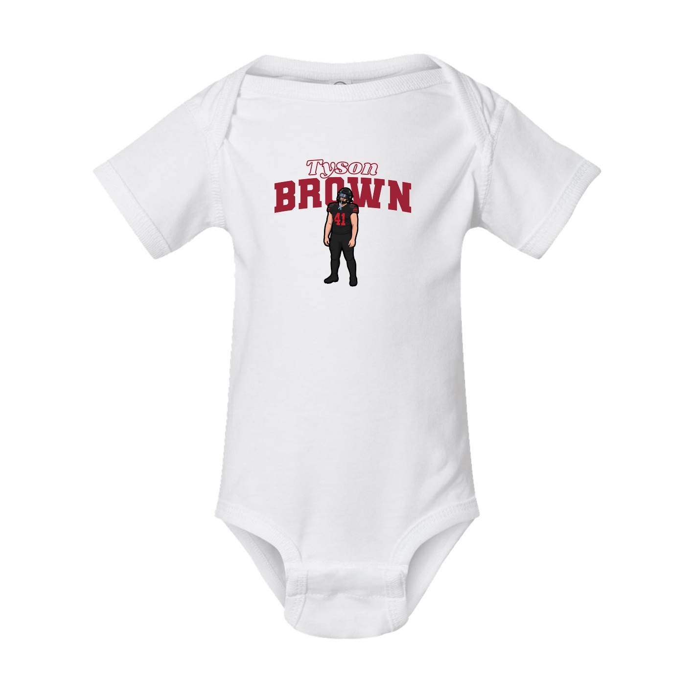 Baby Onesie — Name Arch in White