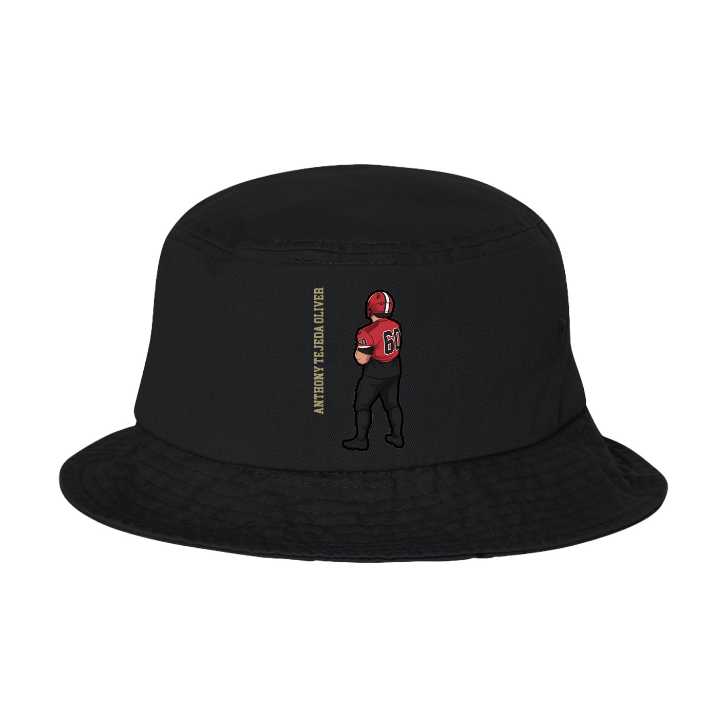 Bucket Cap — Name Vertical in Black