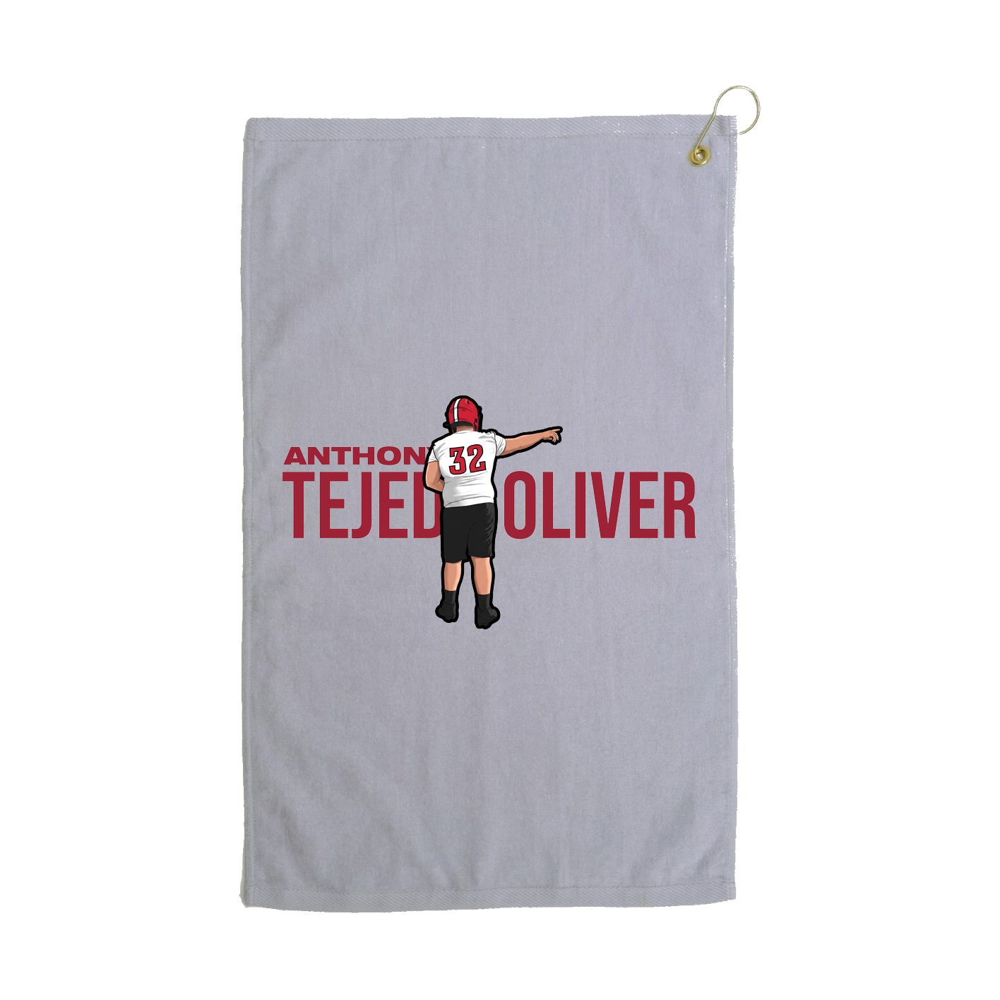Golf Towel — Player Name in Grey