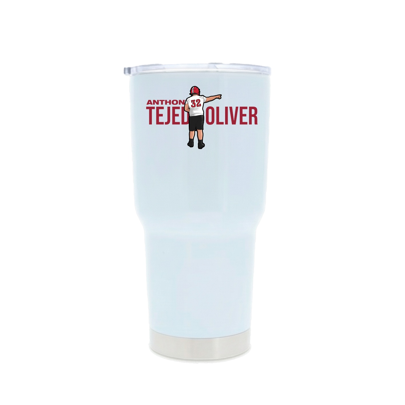 30oz Stainless Steel Tumbler — Player Name in White