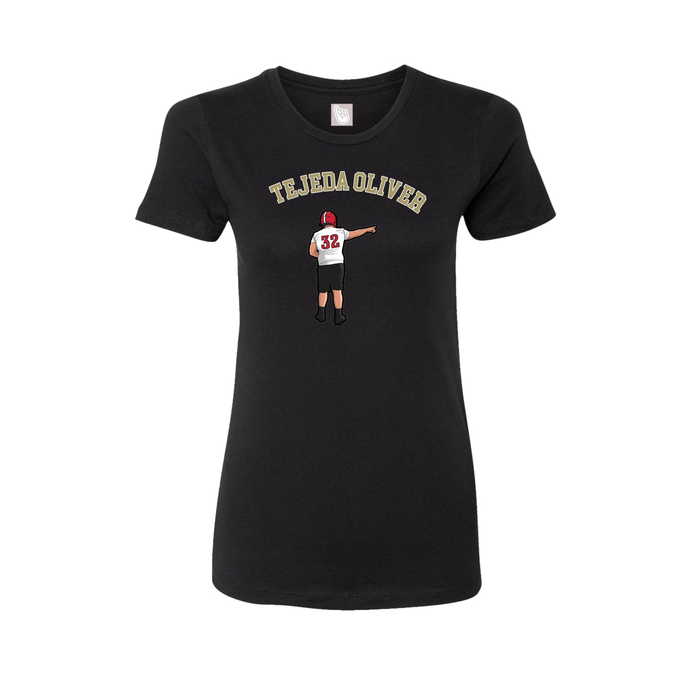Fitted Women's Tee — Shirsey Arch in Black