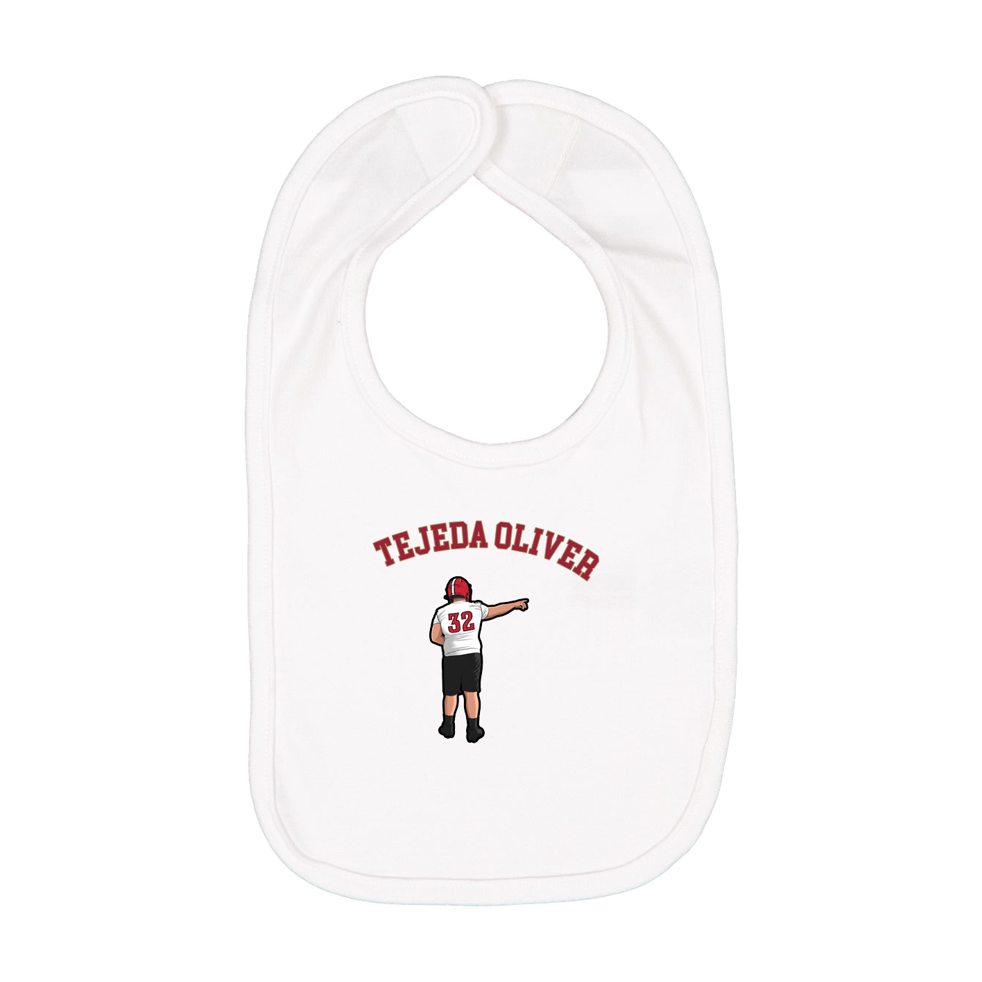 Infant Bib — Shirsey Arch in White