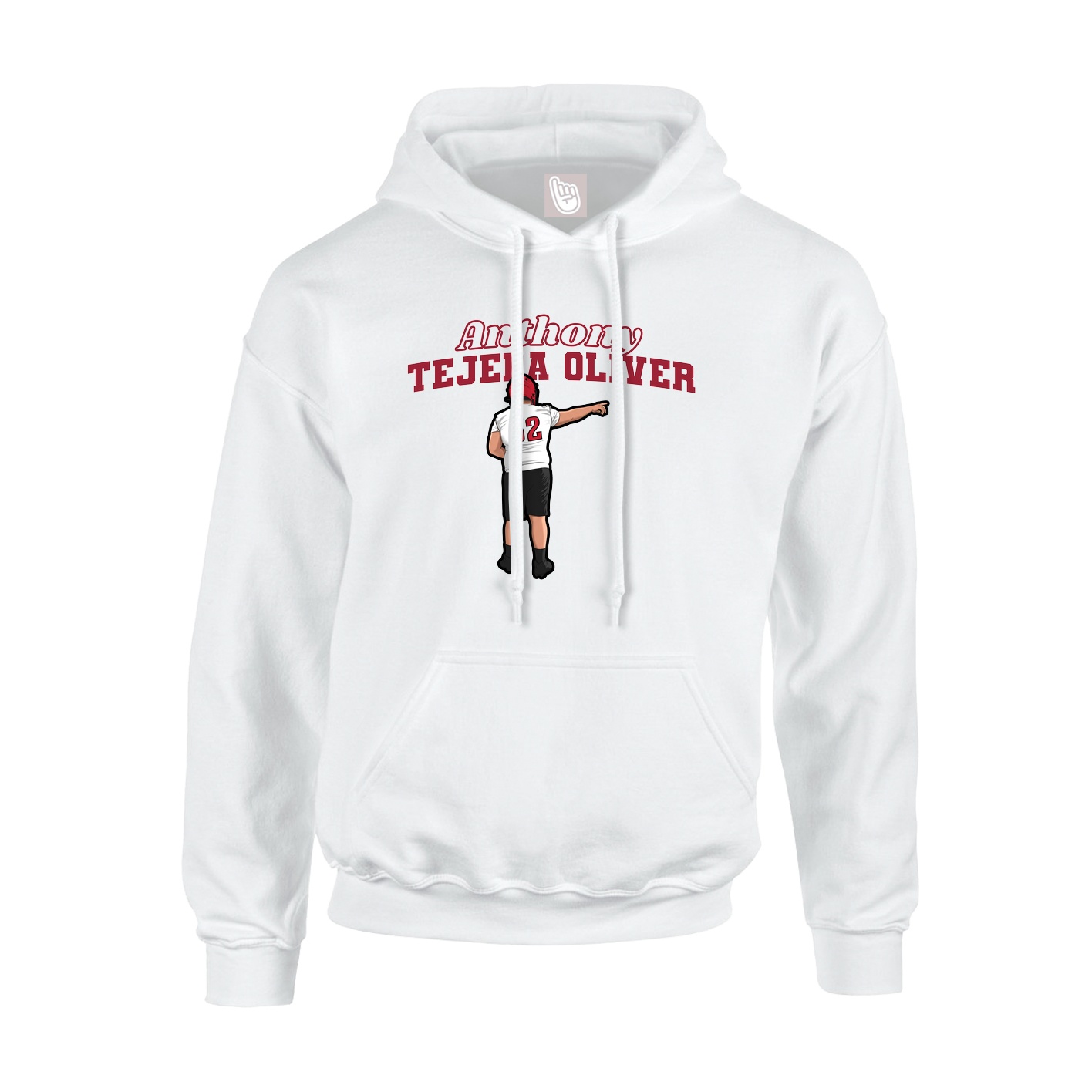 Hoodie — Name Arch in White