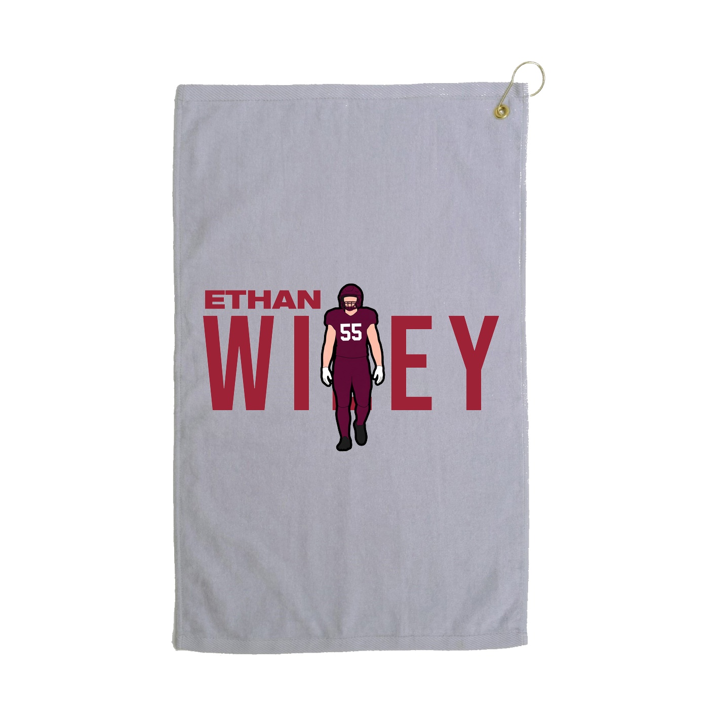 Golf Towel — Player Name in Grey