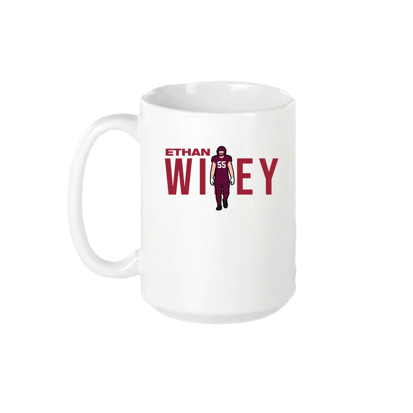 15oz Coffee Mug — Player Name in White