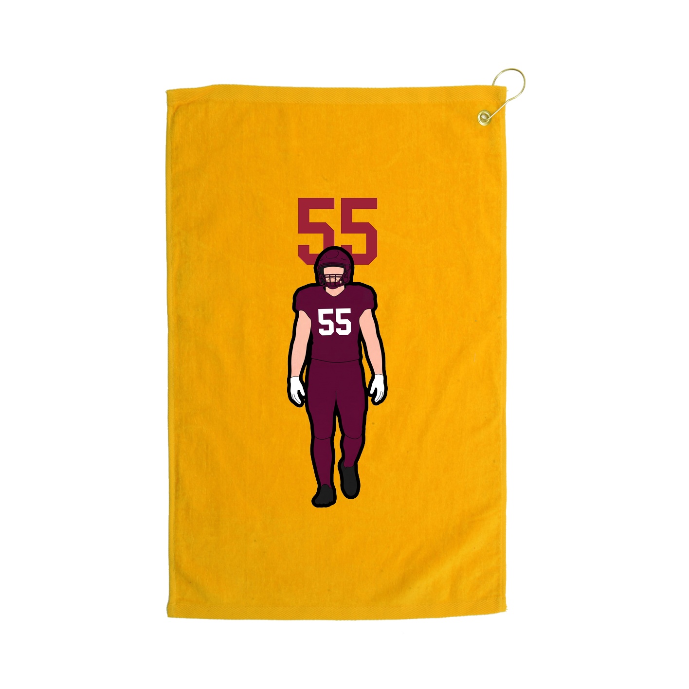 Golf Towel — Number Top in Gold