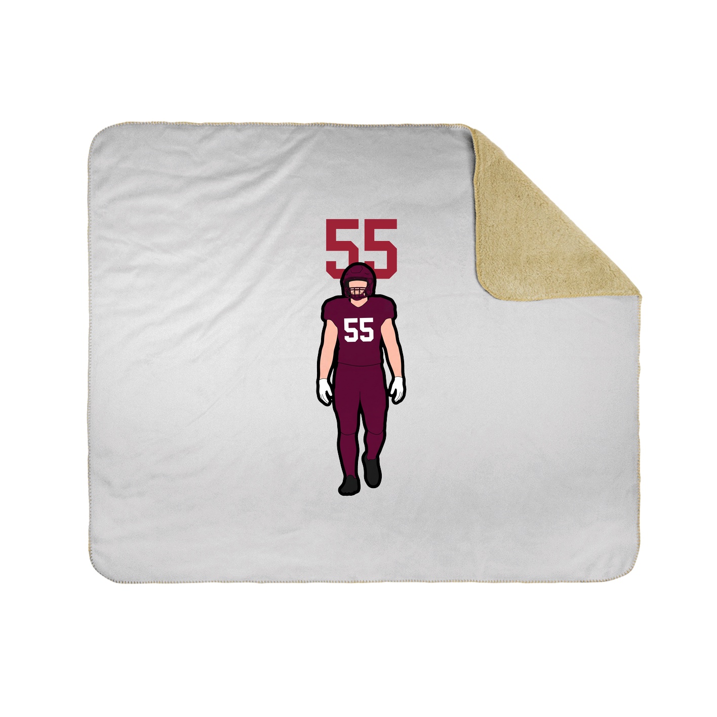 Throw Blanket — Number Top in White