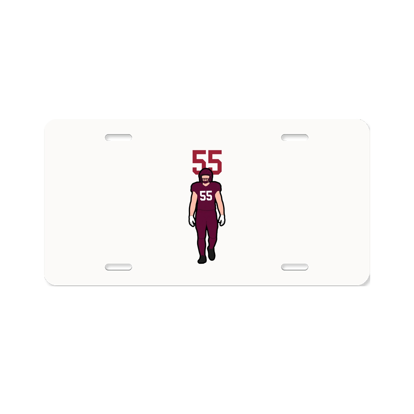 License Plate — Number Top in Classic