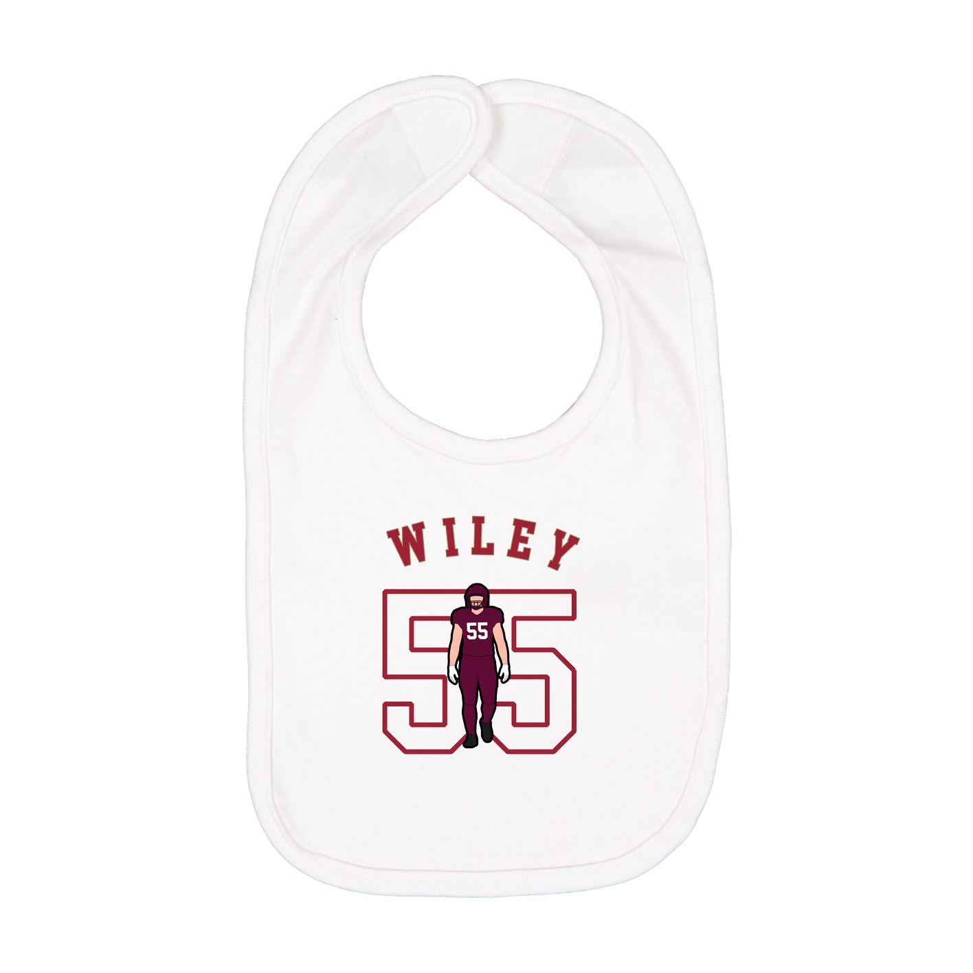 Infant Bib — Shirsey Arch in White