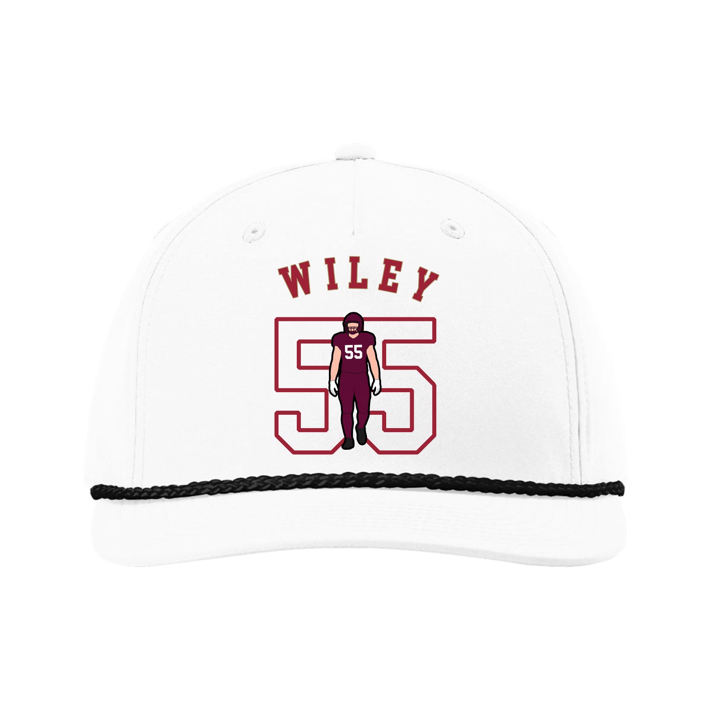Five-Panel Classic Rope Cap — Shirsey Arch in White
