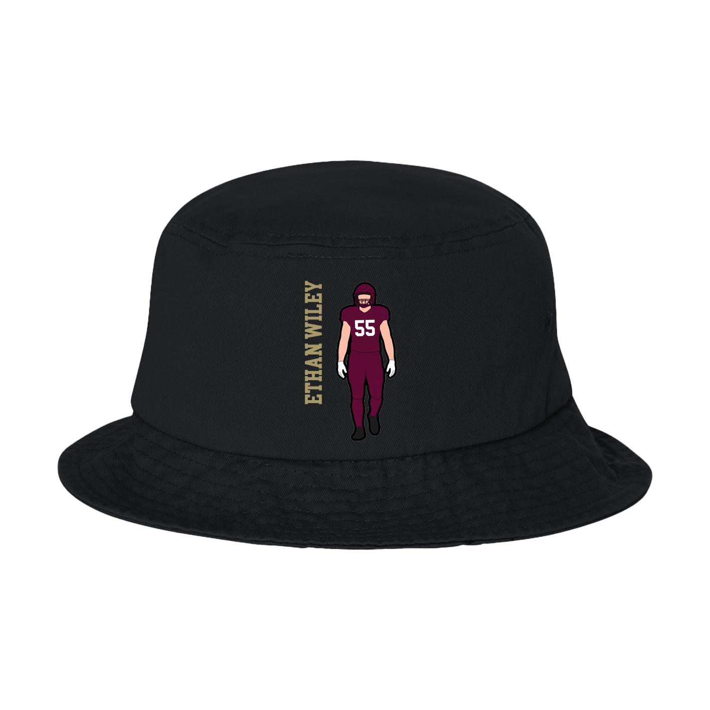 Bucket Cap — Name Vertical in Black