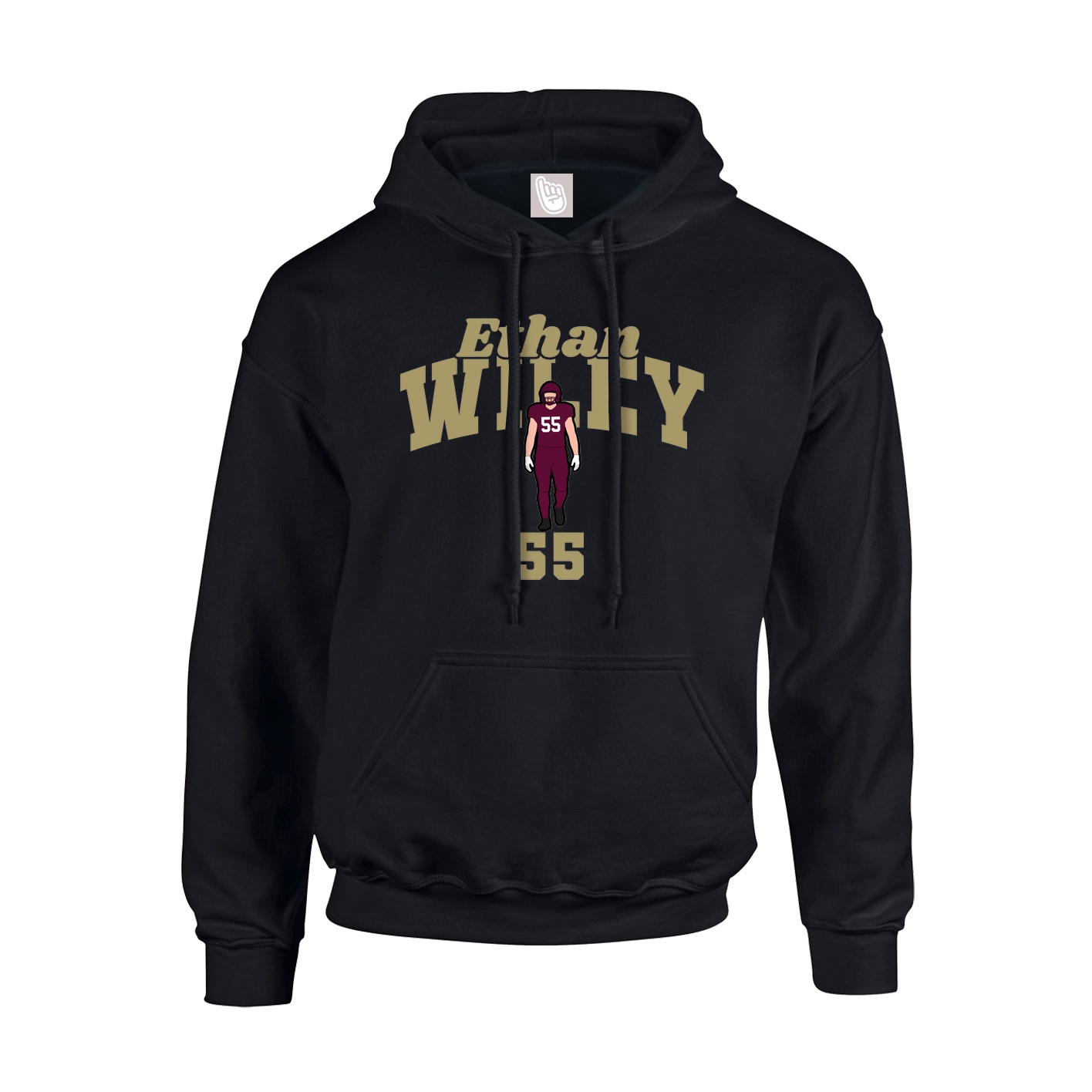 Youth Hoodie — Signature Arch in Black