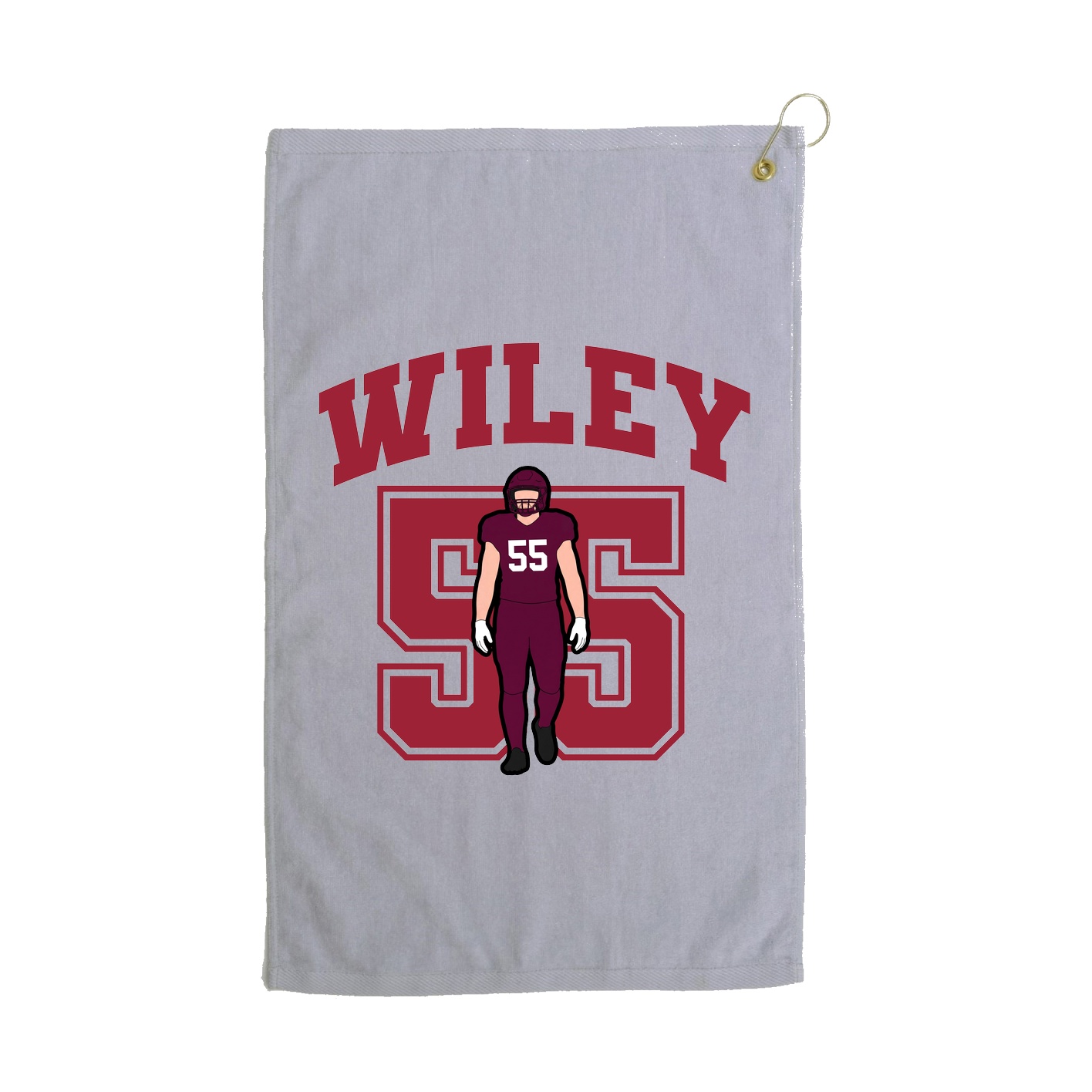 Golf Towel — Number in Grey