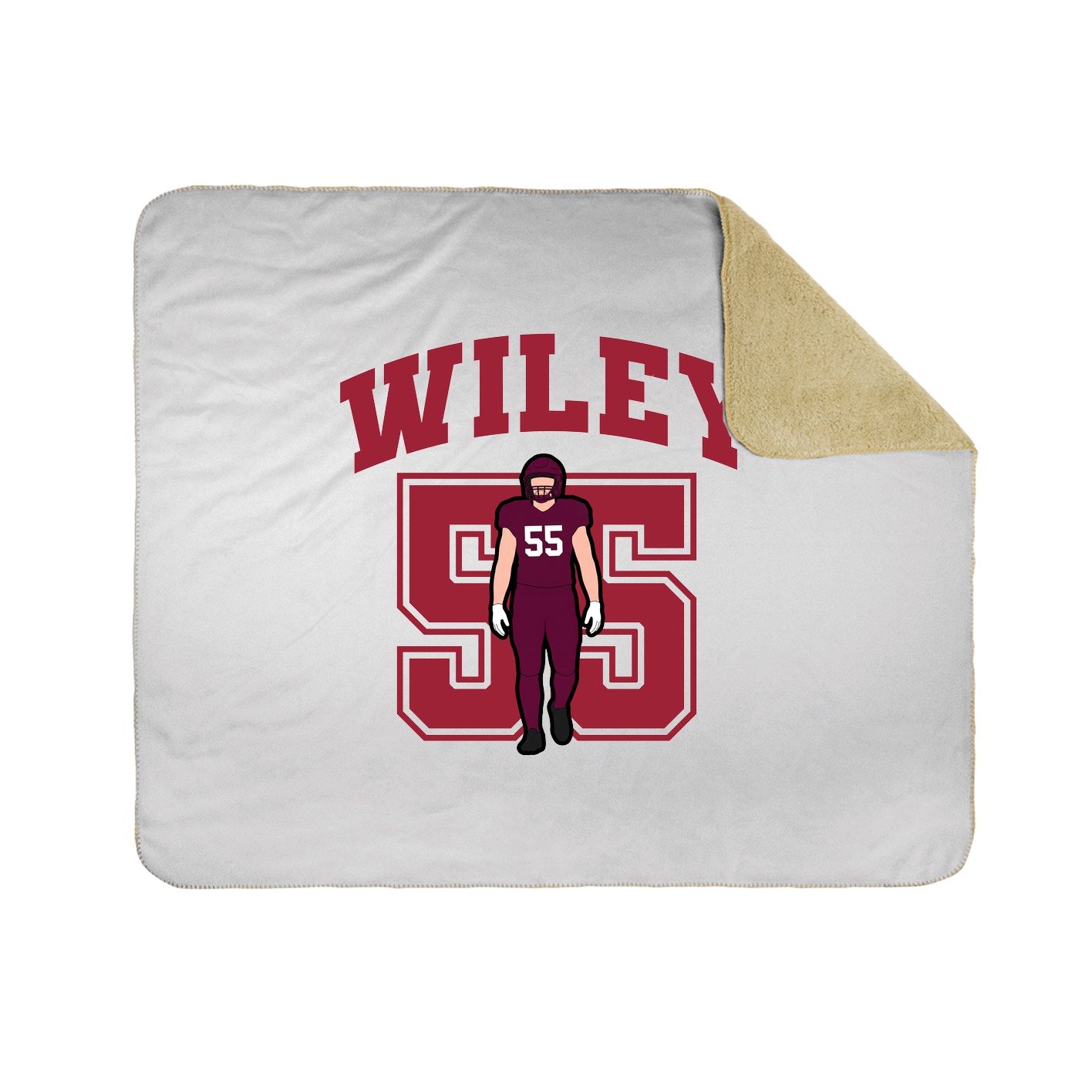 Throw Blanket — Number in White