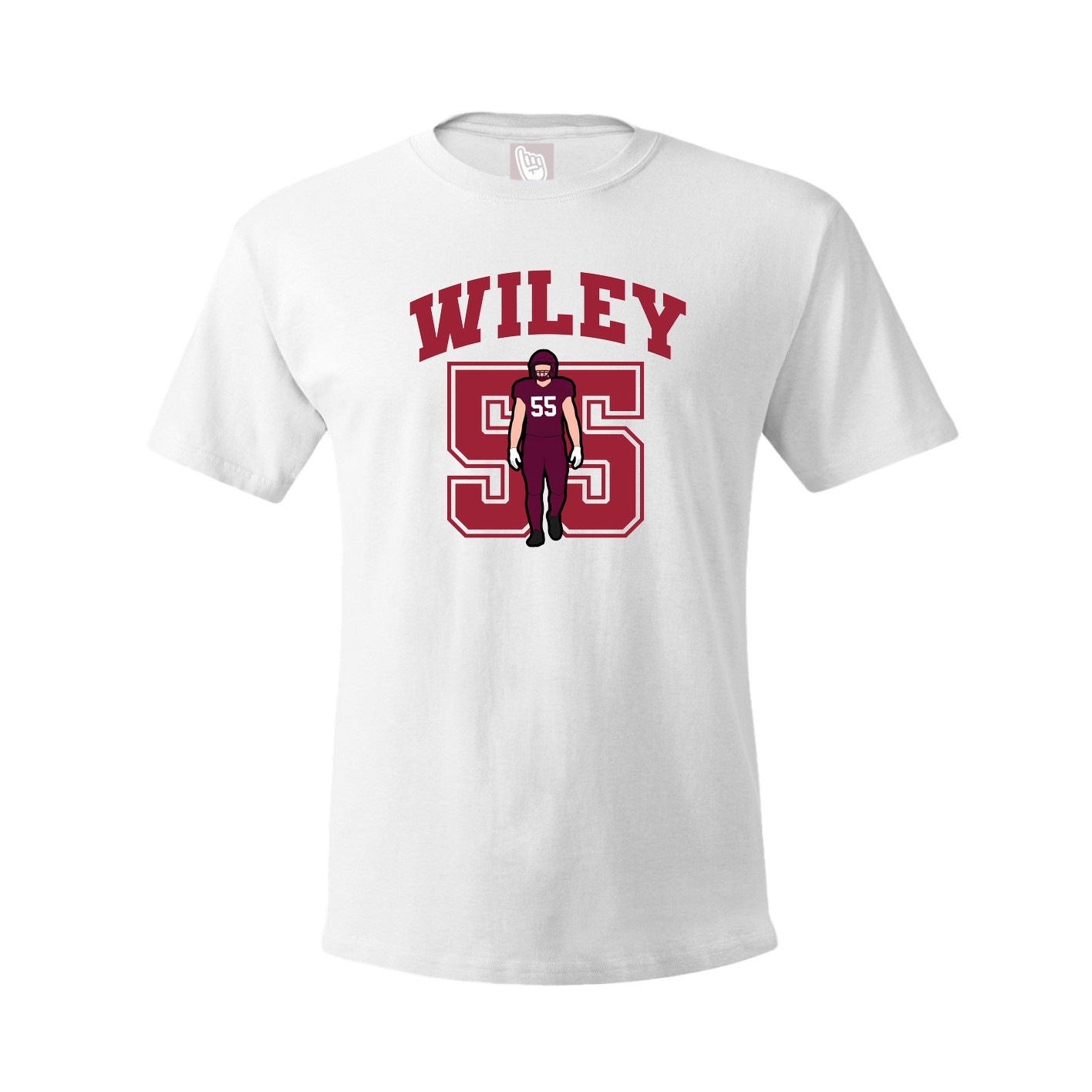Youth Tee — Number in White