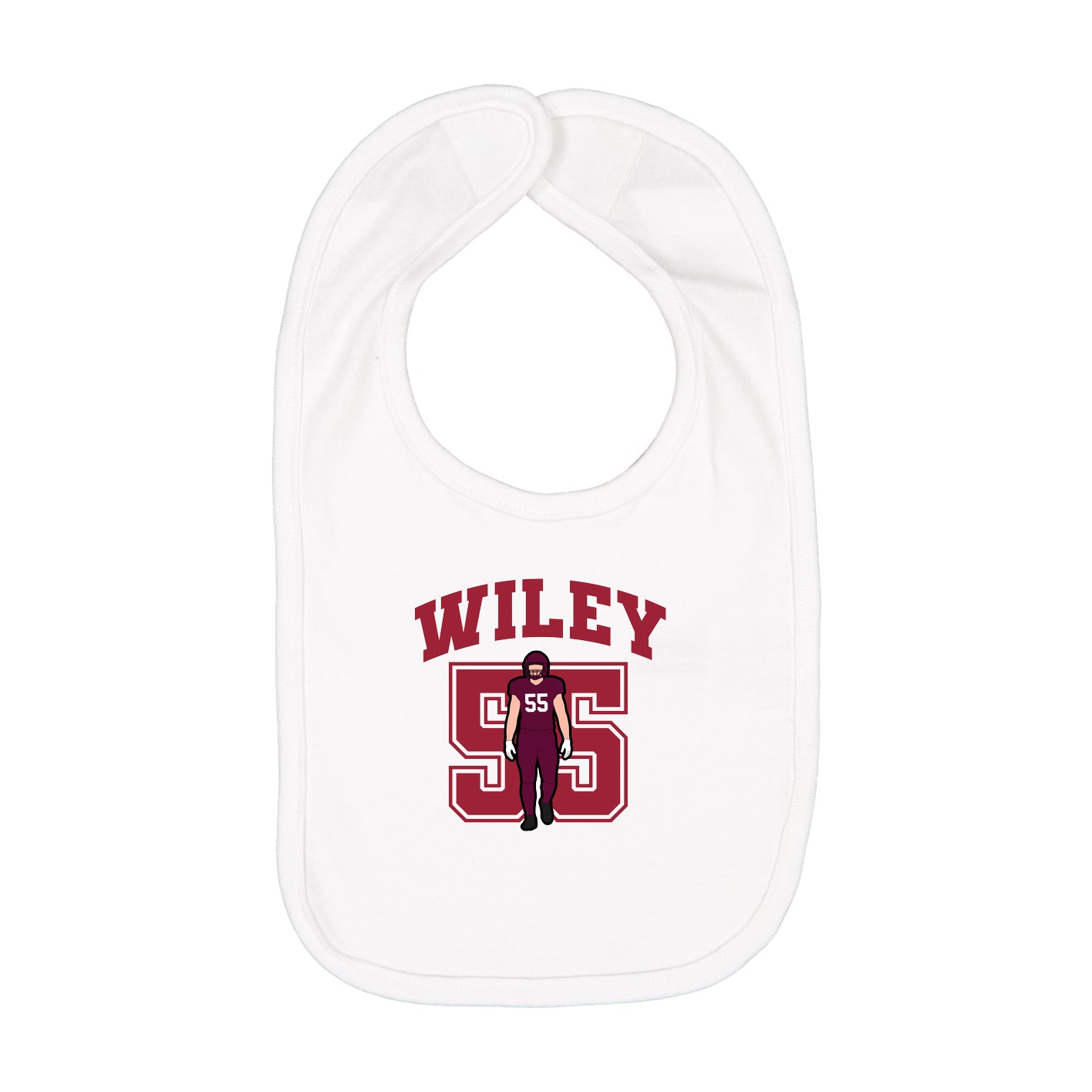 Infant Bib — Number in White
