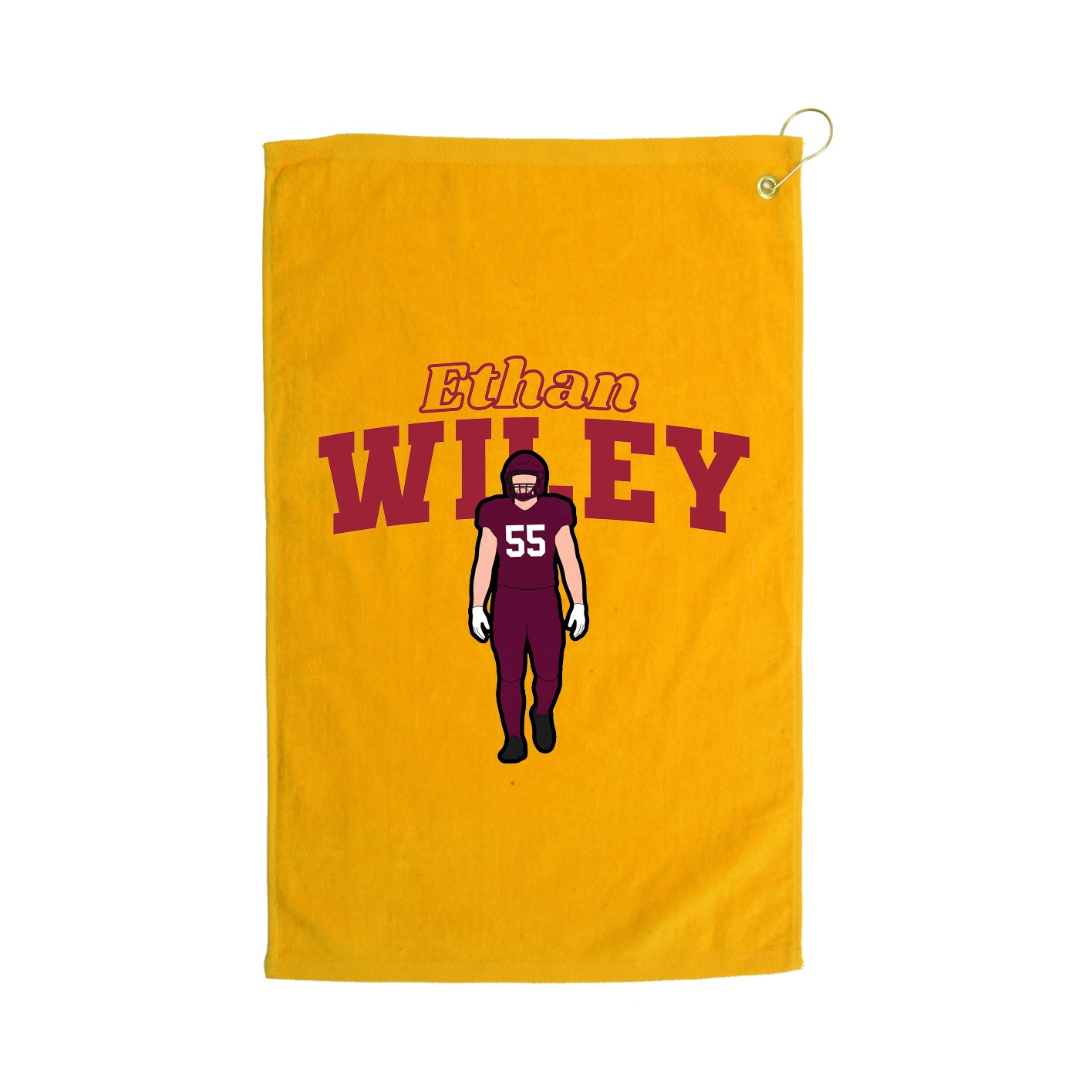 Golf Towel — Name Arch in Gold