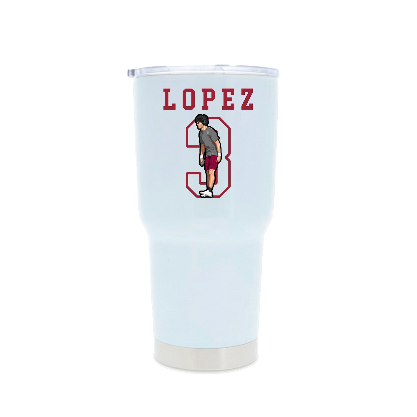 30oz Stainless Steel Tumbler — Shirsey in White