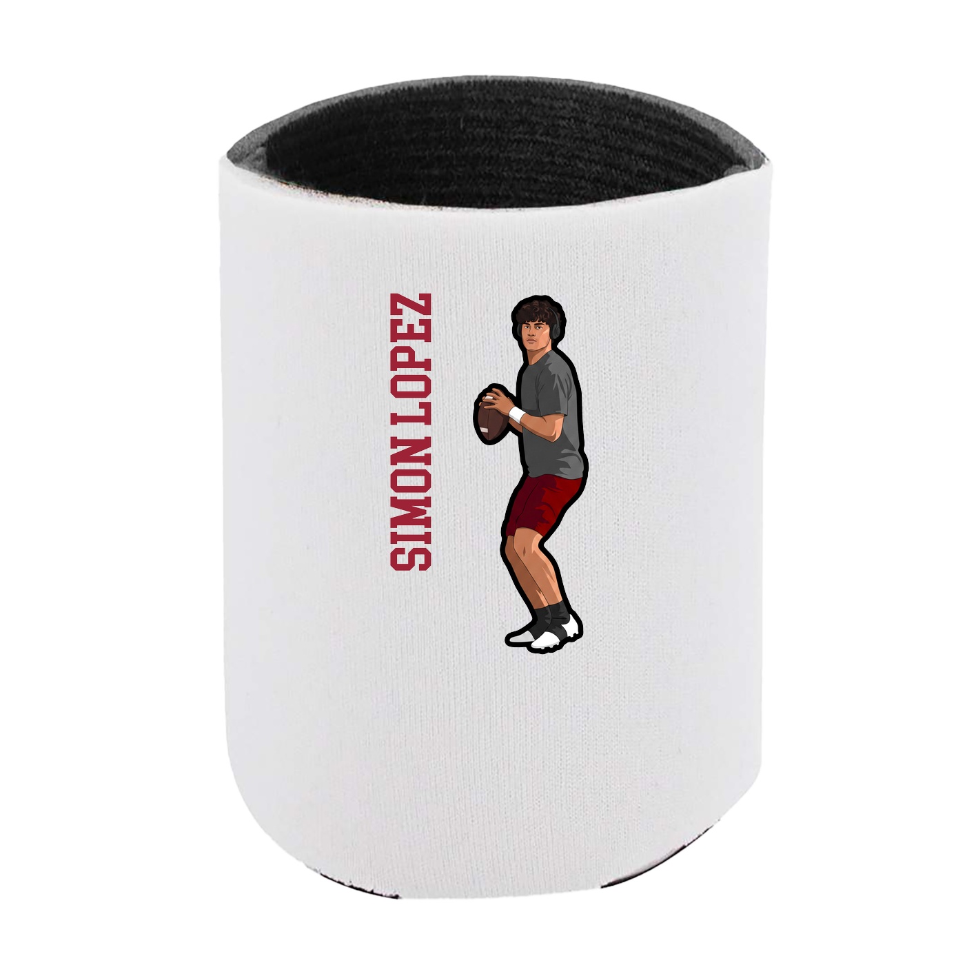 Can Holder — Name Vertical in White