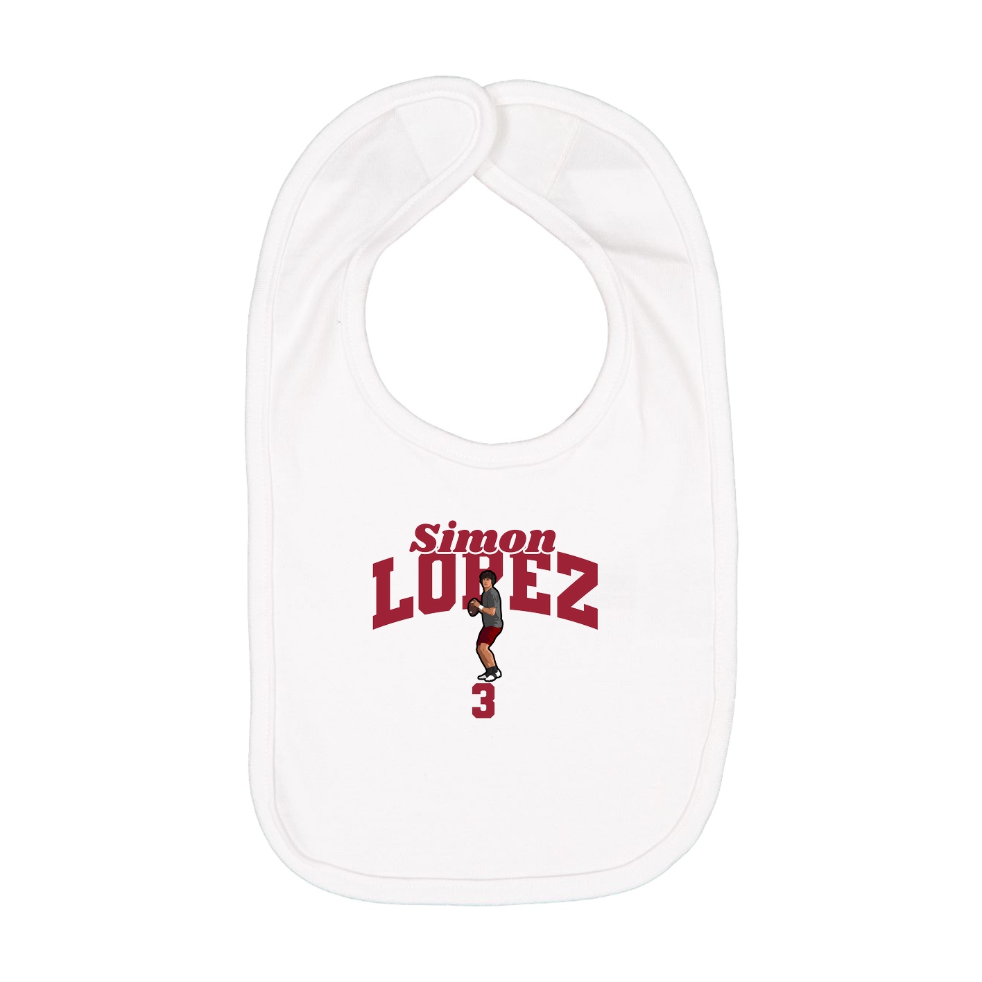 Infant Bib — Signature Arch in White