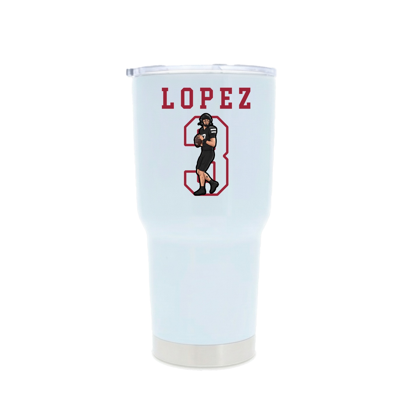 30oz Stainless Steel Tumbler — Shirsey in White