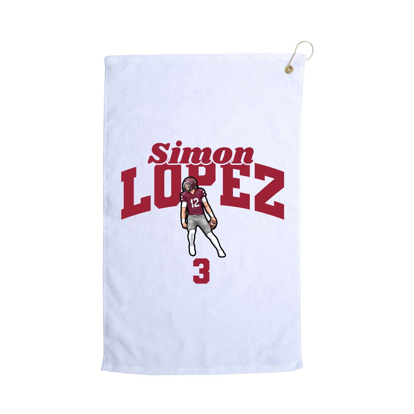 Golf Towel — Signature Arch in White