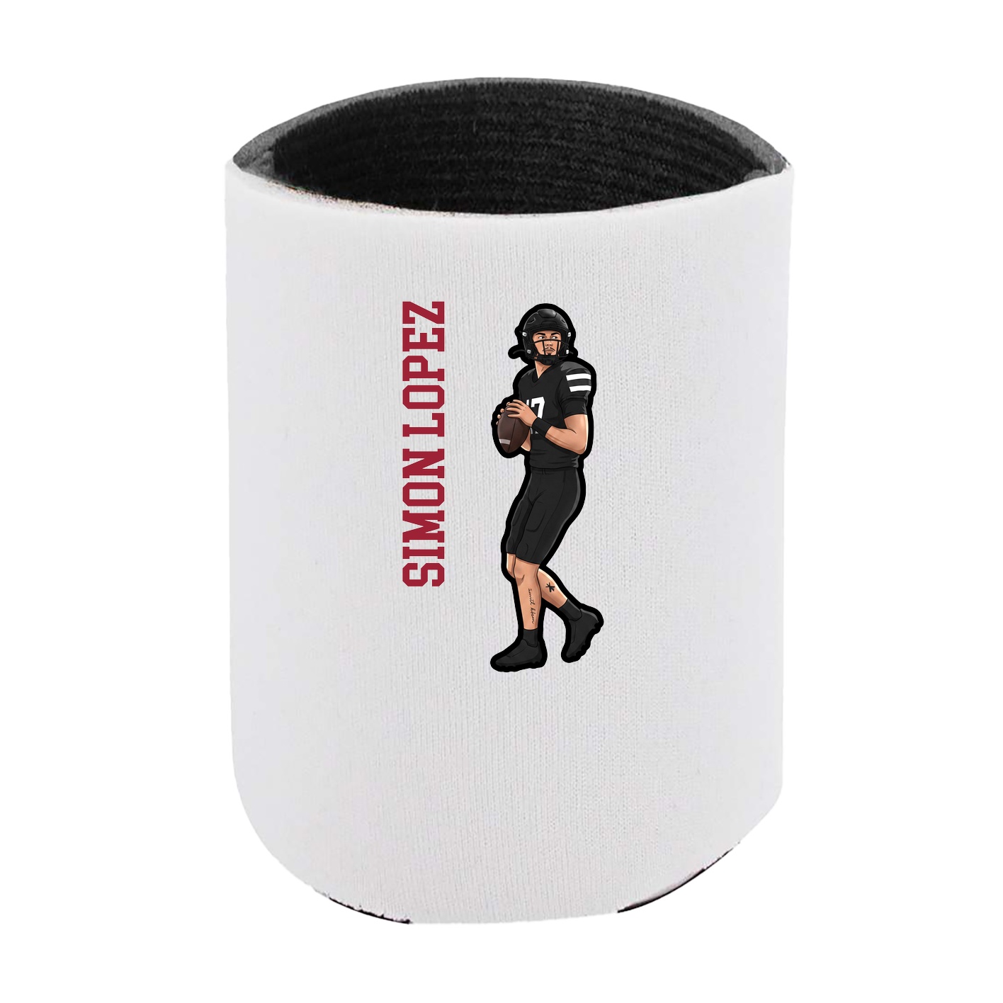 Can Holder — Name Vertical in White