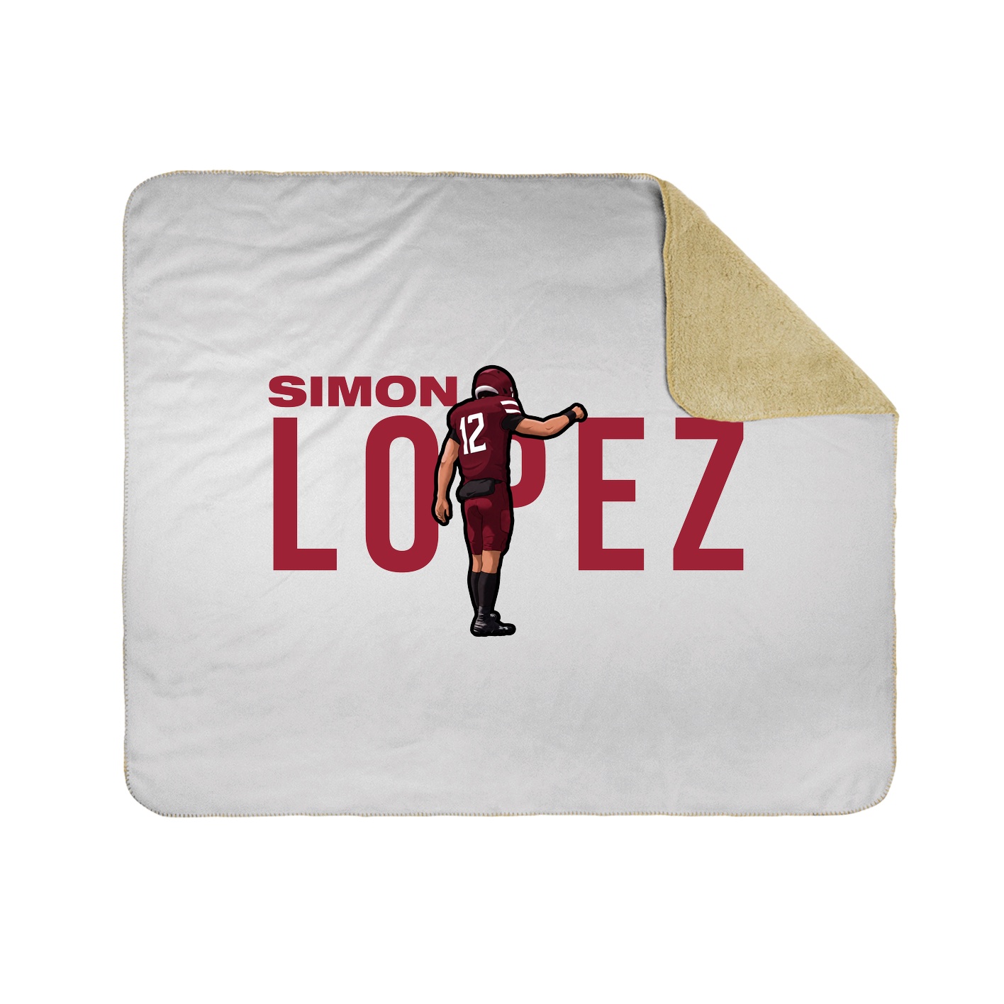 Throw Blanket — Player Name in White
