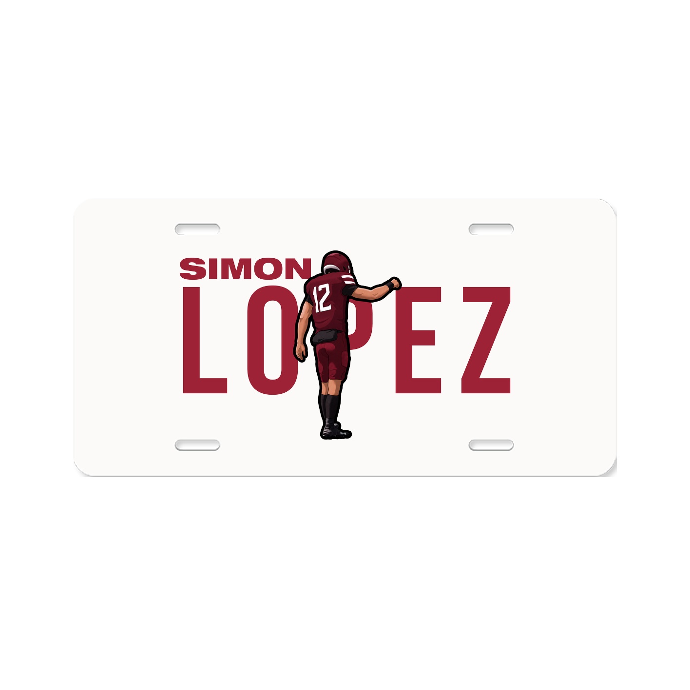 License Plate — Player Name in Classic