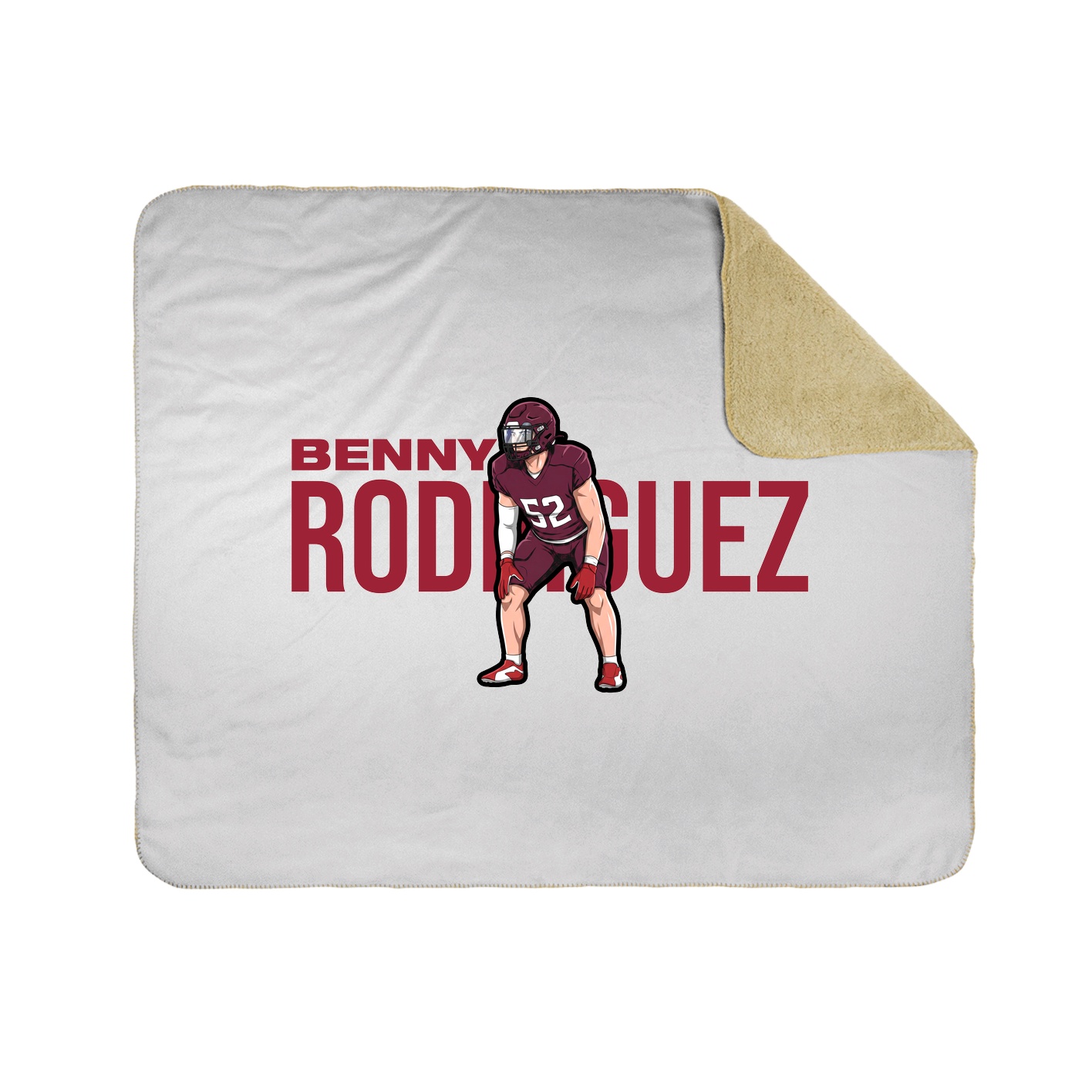Throw Blanket — Player Name in White