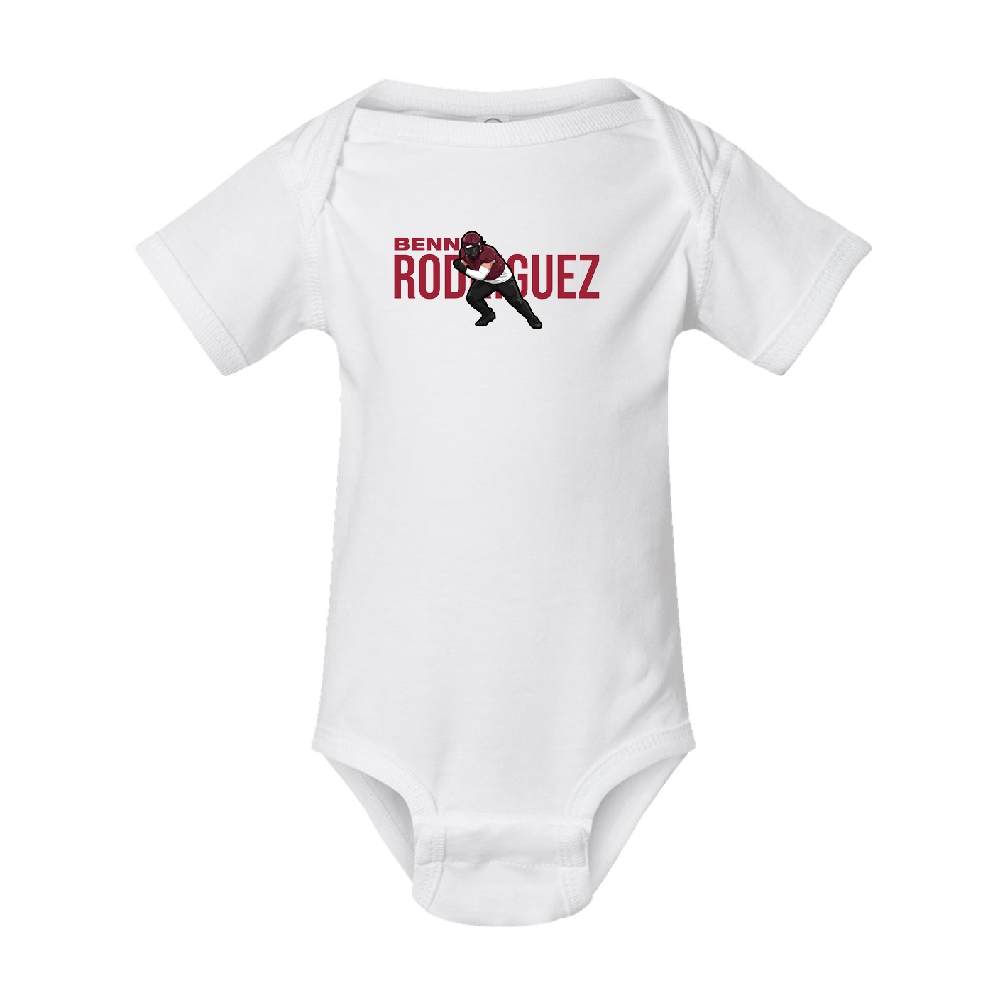 Baby Onesie — Player Name in White