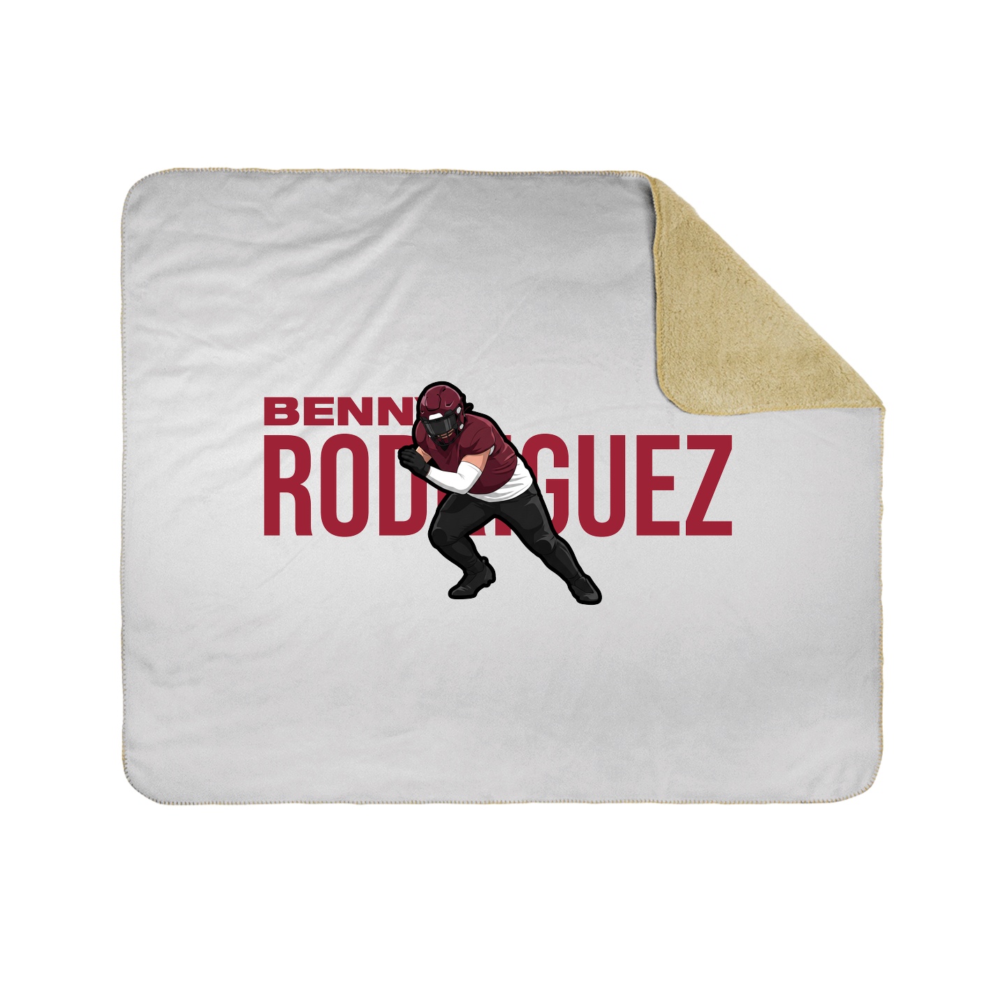 Throw Blanket — Player Name in White