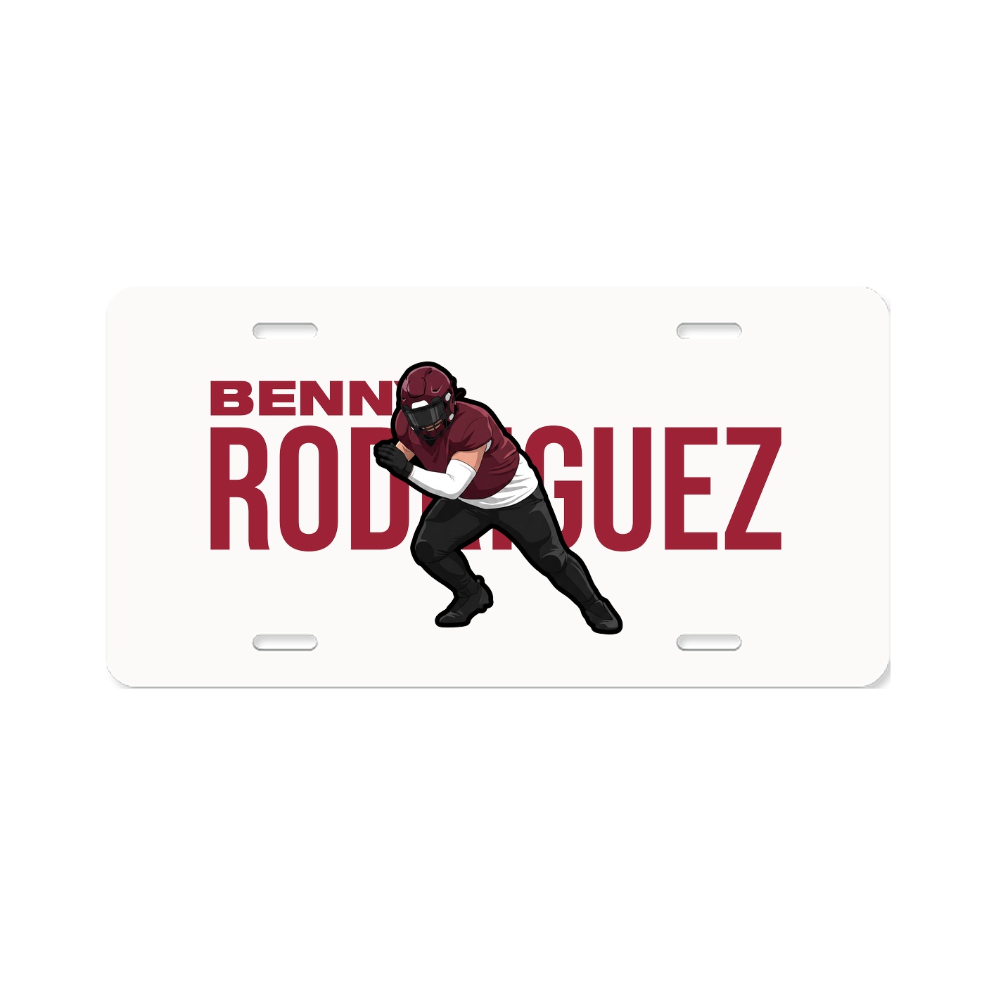 License Plate — Player Name in Classic