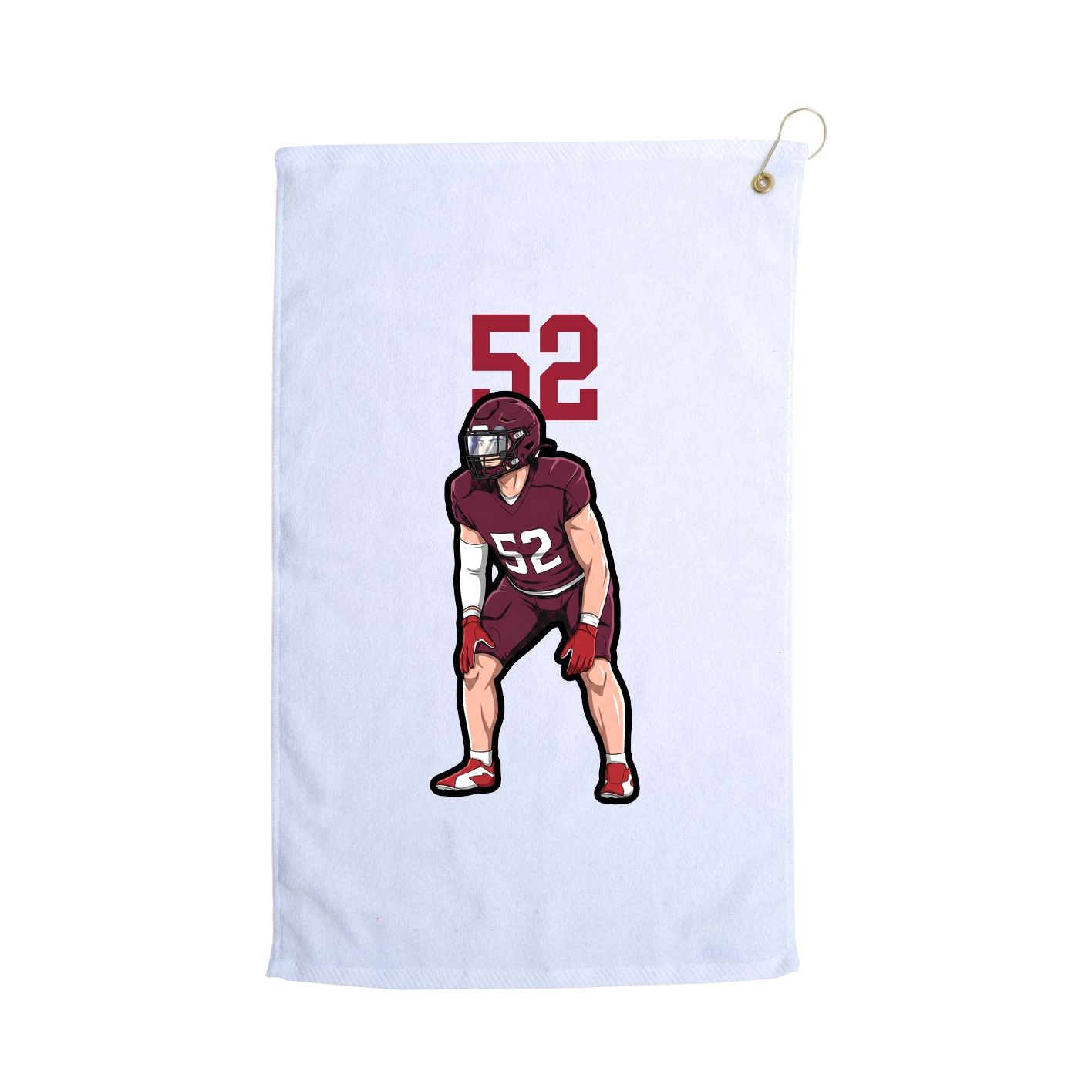 Golf Towel — Number Top in White