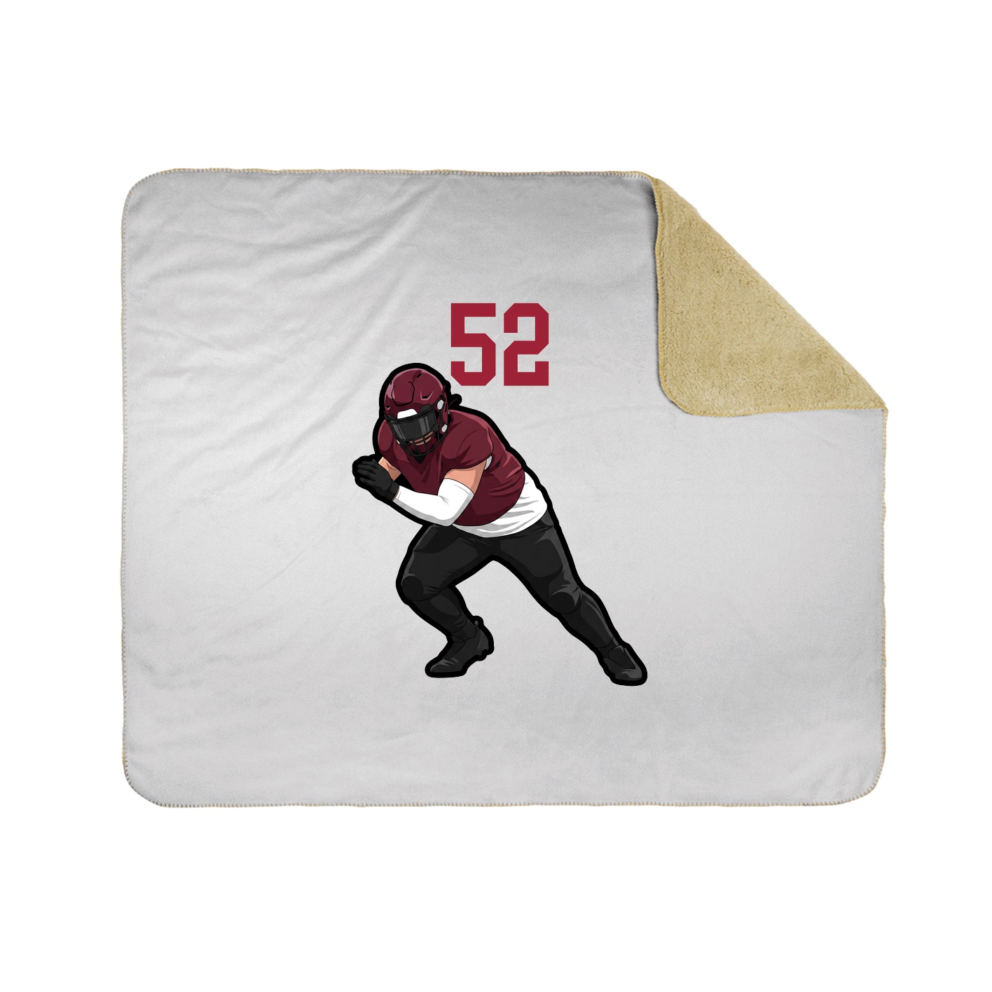 Throw Blanket — Number Top in White